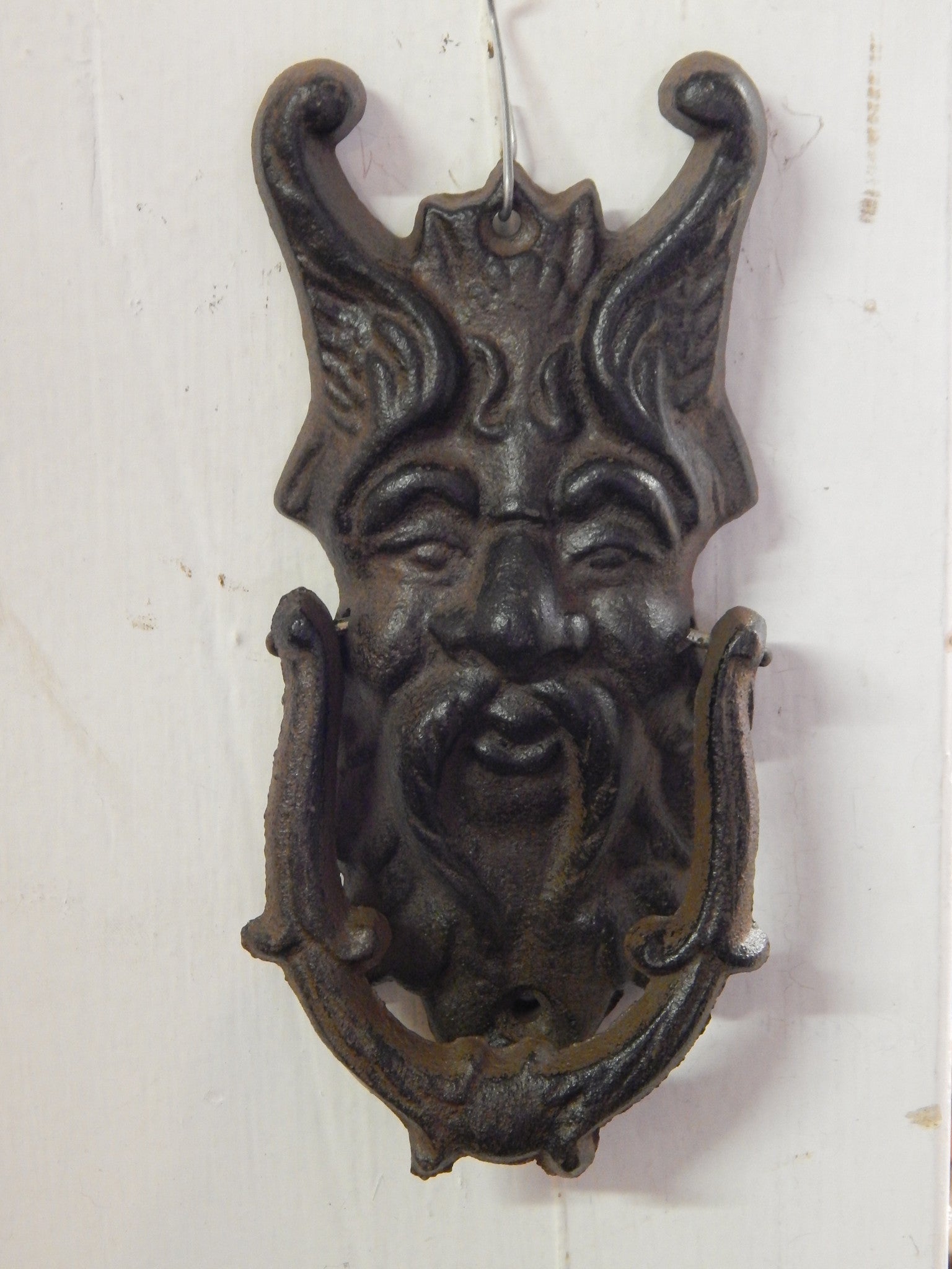 Door Knocker - Cast Iron Gothic Face Gargoyle Griffin – Jantiques LLC.