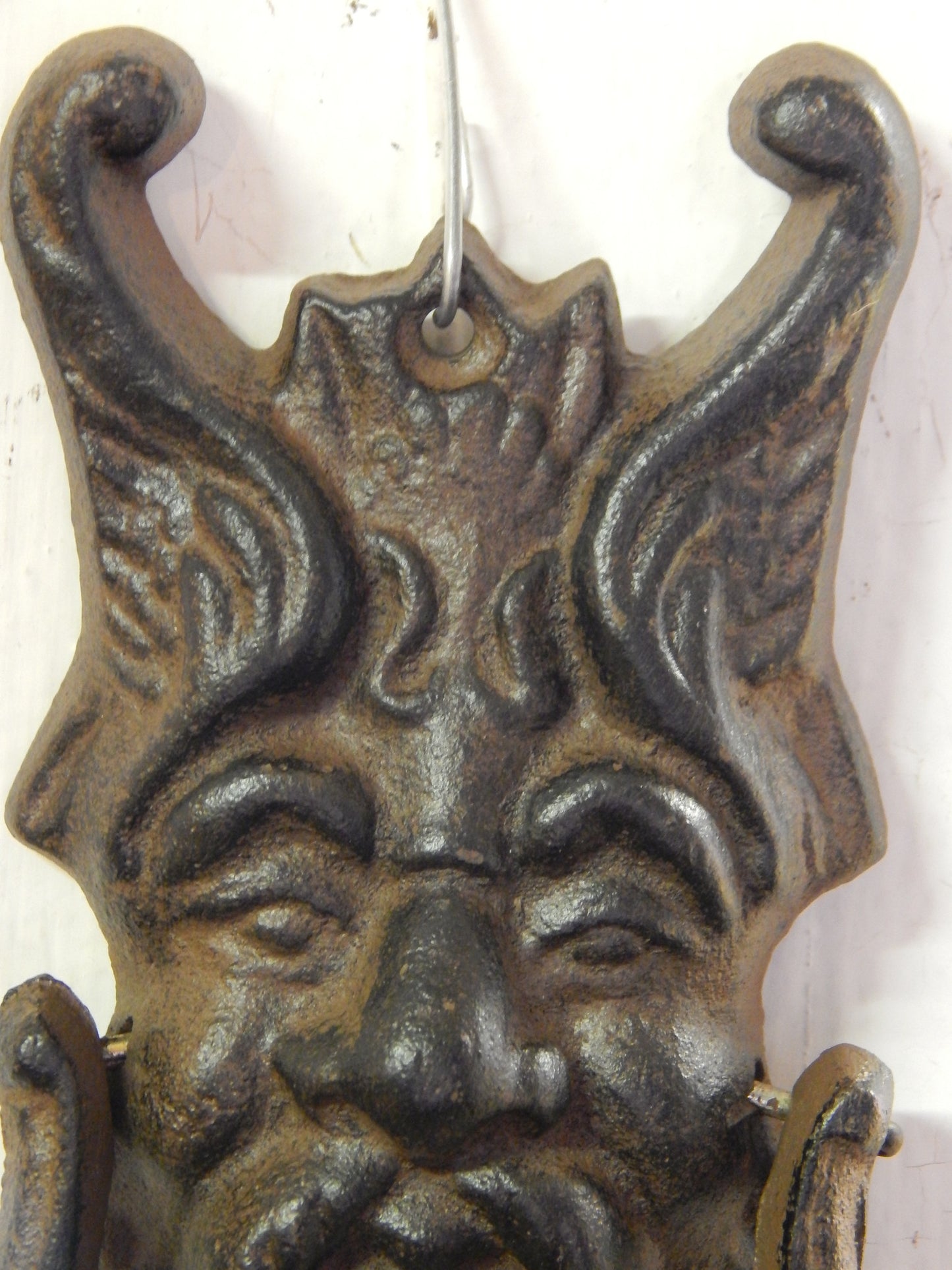 Door Knocker - Cast Iron Gothic Face Gargoyle Griffin-Jantiques LLC.