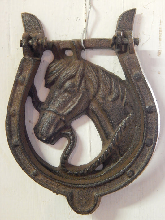 Door Knocker - Cast Iron Horse Head-Jantiques LLC.