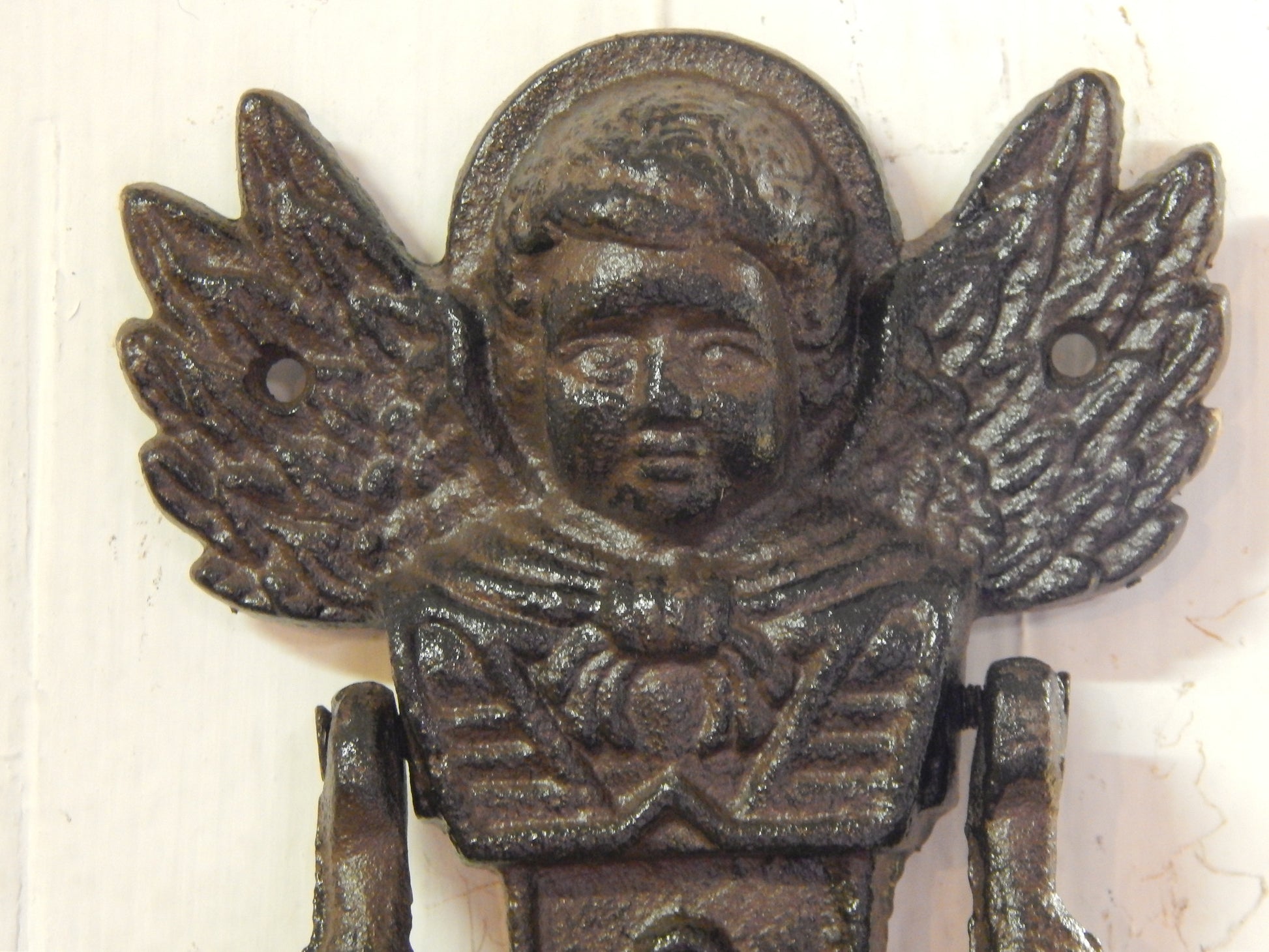 Door Knocker - Cast Iron Cherub Angel-Jantiques LLC.