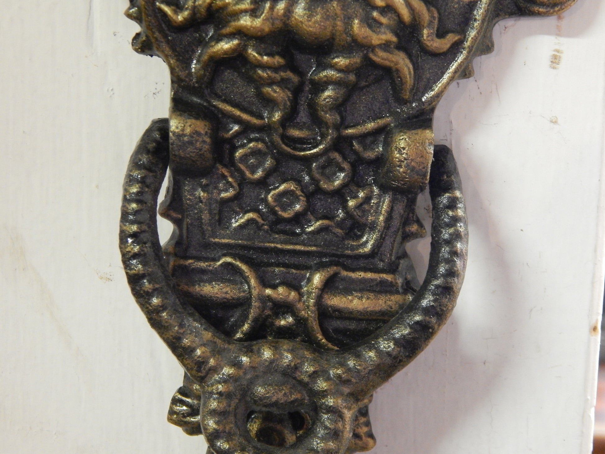 Door Knocker - Cast Iron Neptune Poseidon Man God-Jantiques LLC.