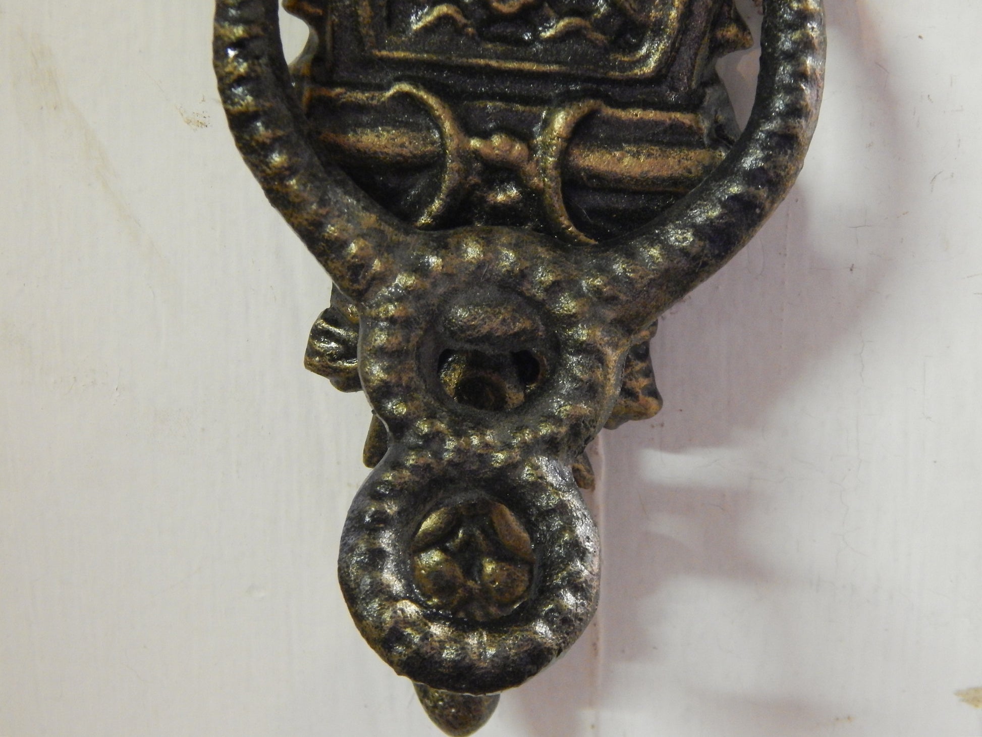 Door Knocker - Cast Iron Neptune Poseidon Man God-Jantiques LLC.