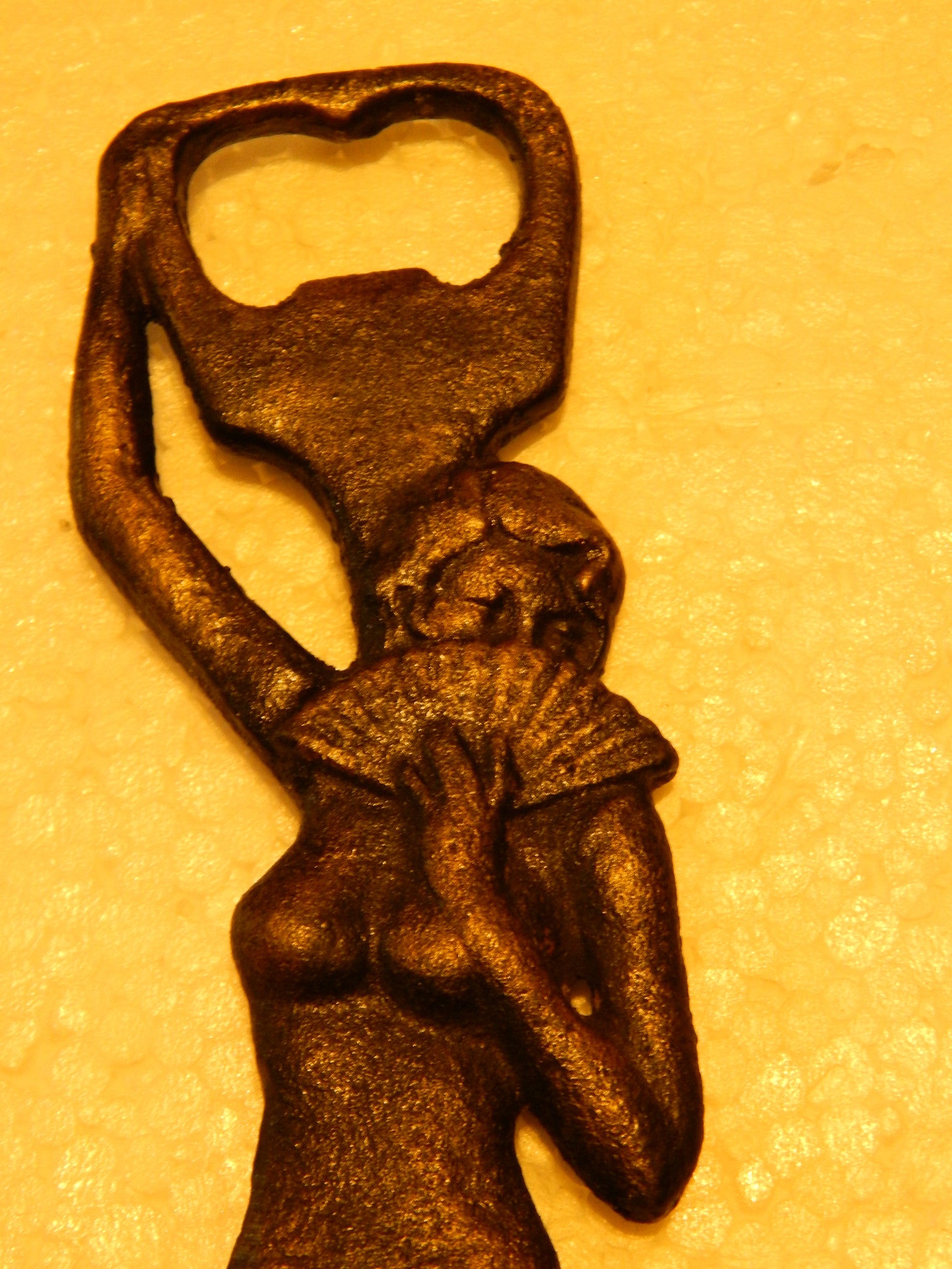 Bottle Opener -Cast Iron Girl With Fan-Jantiques LLC.