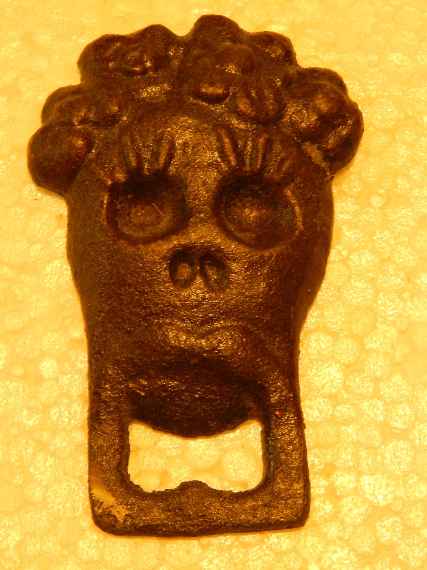 Bottle Opener -Cast Iron Day of the Dead Skull with Flowers-Jantiques LLC.