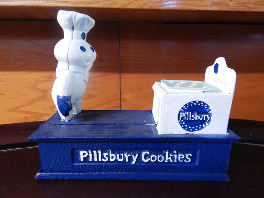 Cast Iron Mechanical Bank - Pillsbury Doughboy-Jantiques LLC.