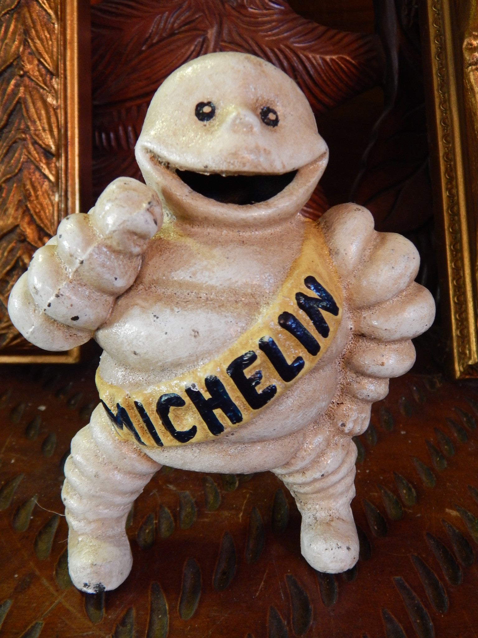 Michelin Figurine - Cast Iron Michelin Tire Man Advertising Reg. 67548 Bibendum-Jantiques LLC.