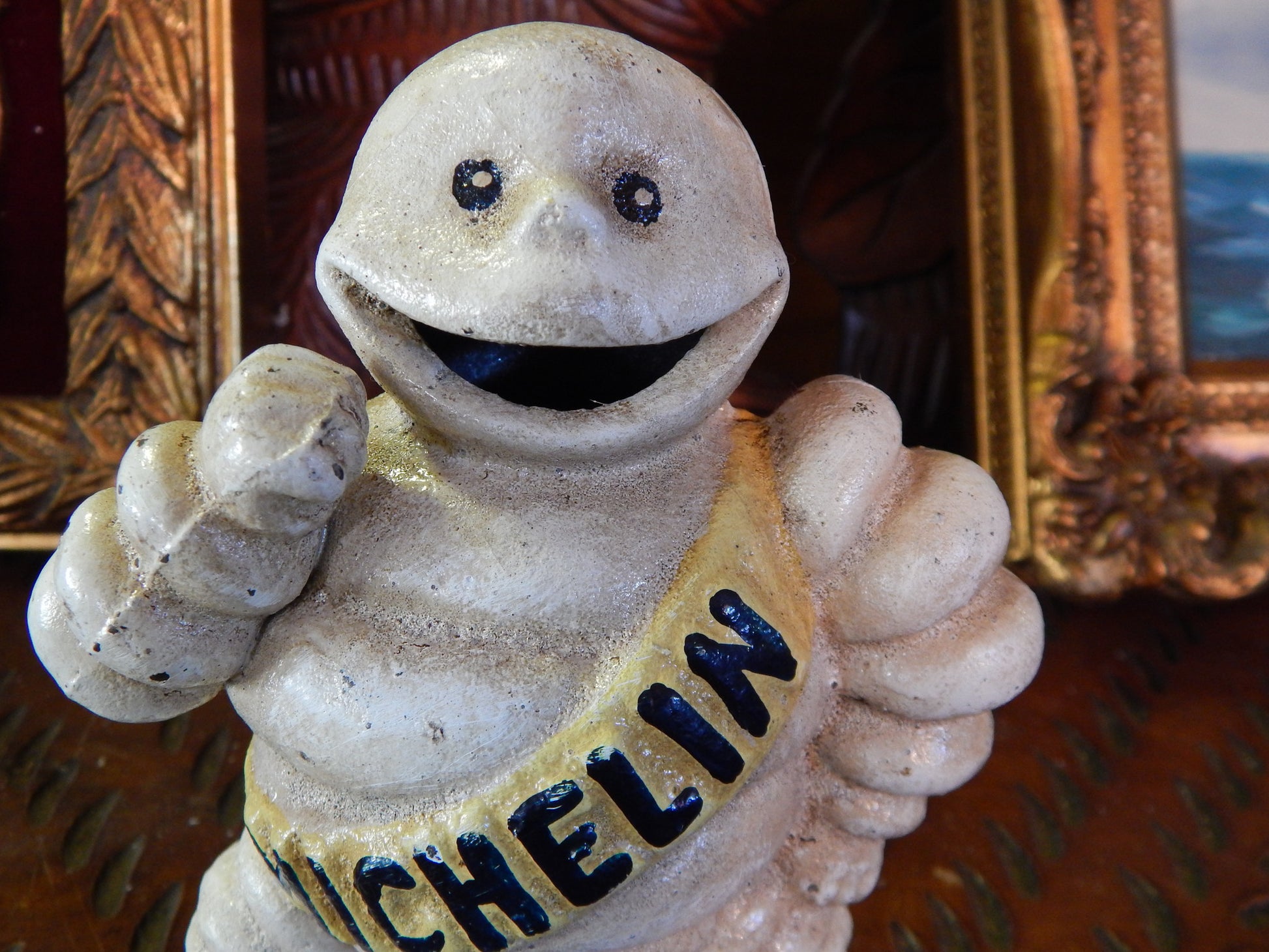 Michelin Figurine - Cast Iron Michelin Tire Man Advertising Reg. 67548 Bibendum-Jantiques LLC.