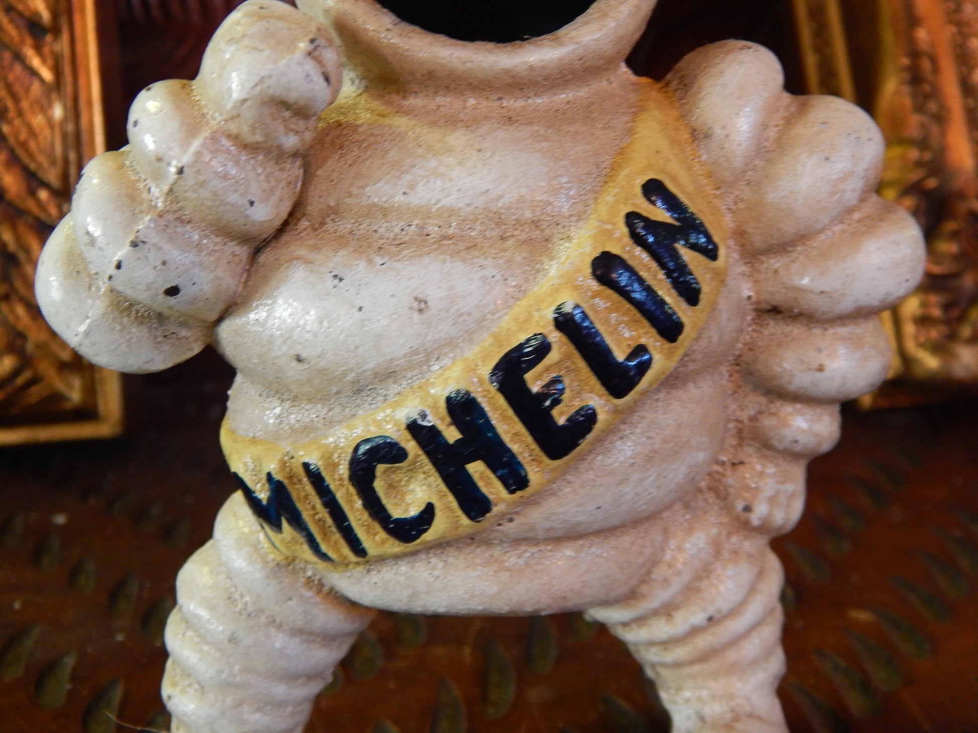 Michelin Figurine - Cast Iron Michelin Tire Man Advertising Reg. 67548 Bibendum-Jantiques LLC.