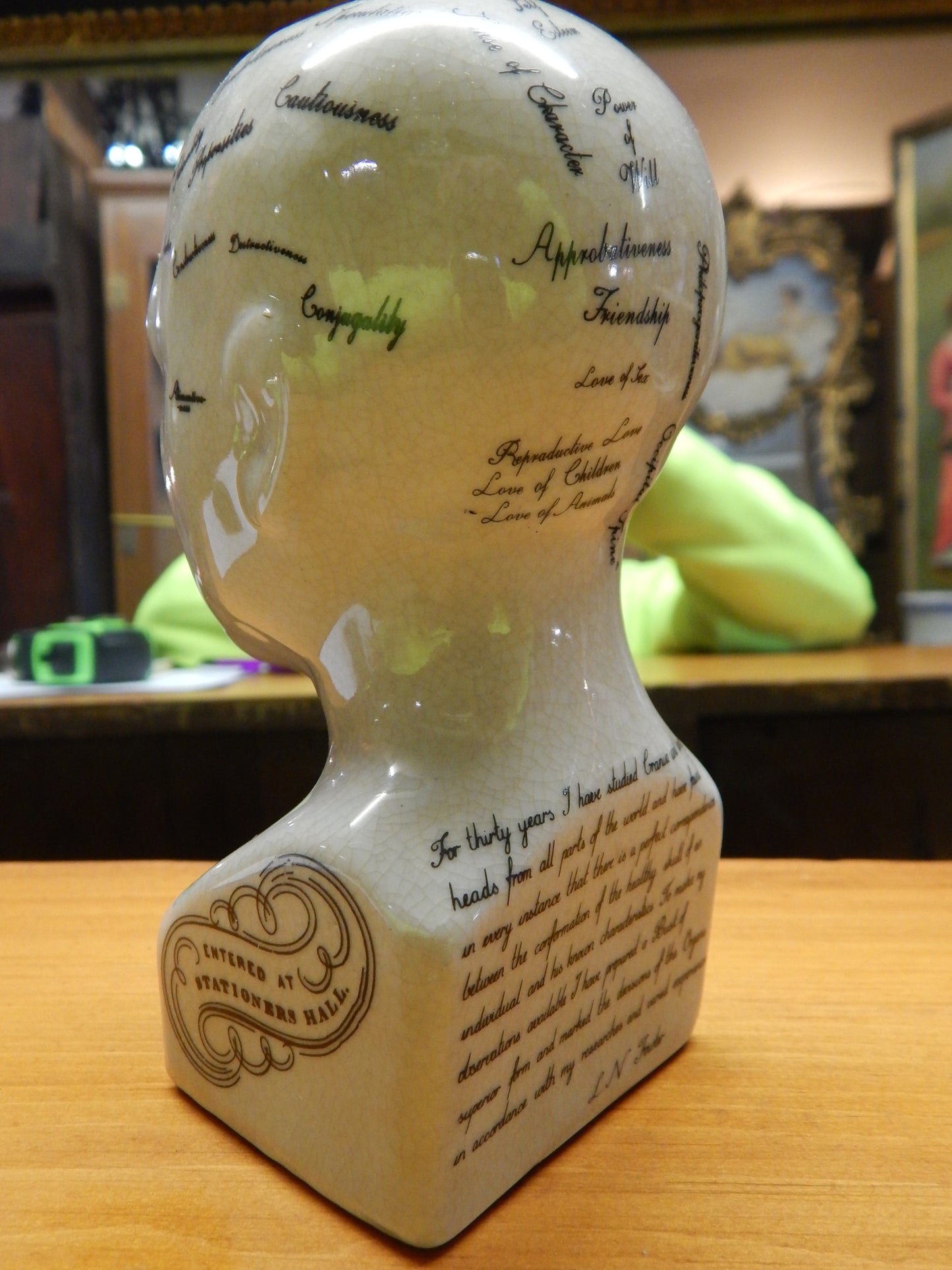 Phrenology 6" Head Bust-Jantiques LLC.