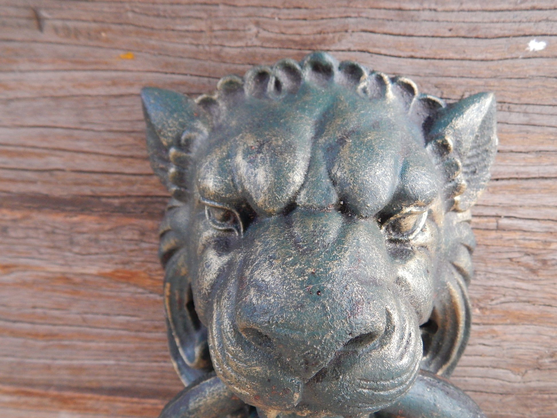 Lion Door Knocker -Cast Iron Gothic Lion Head-Jantiques LLC.