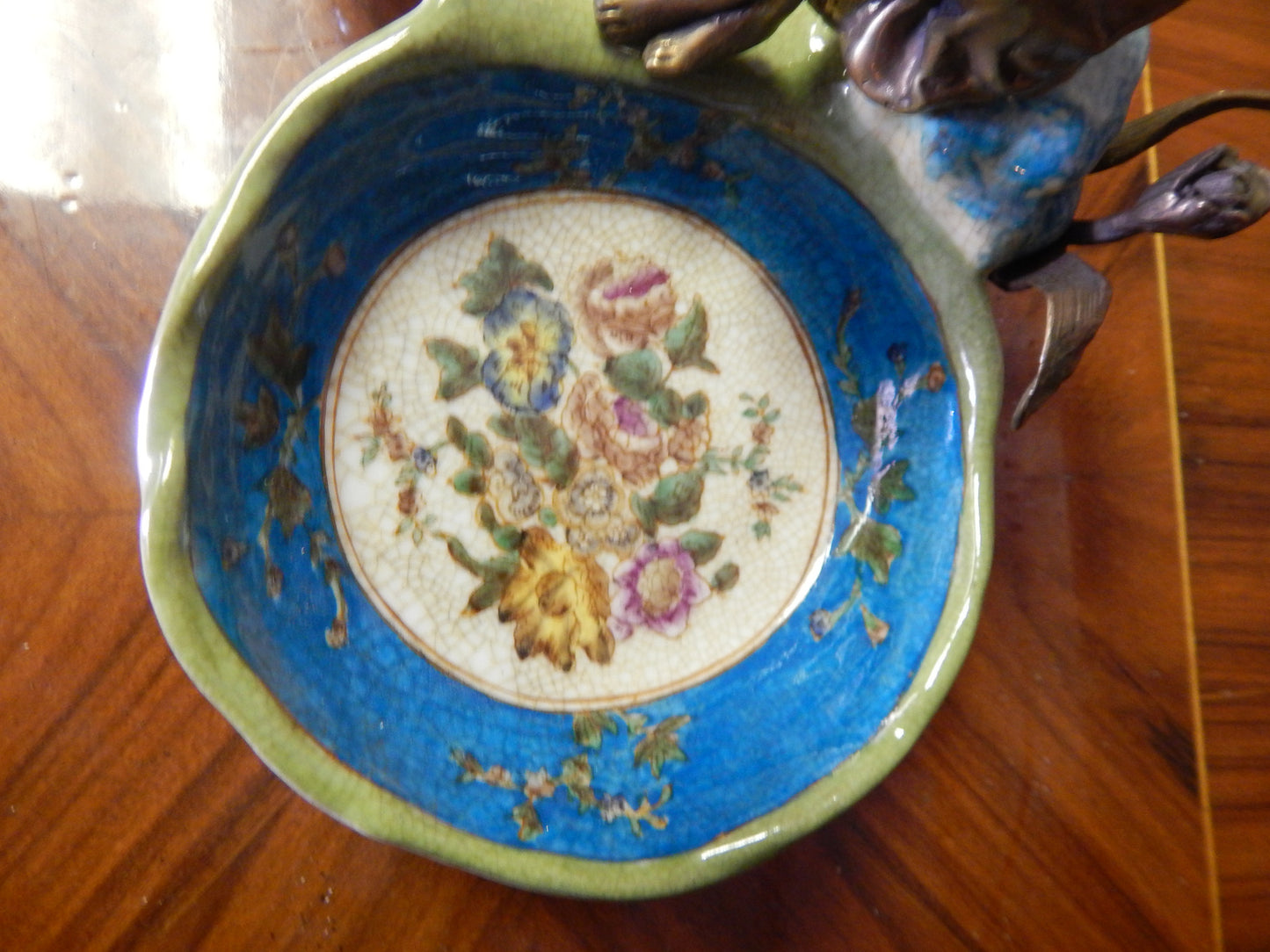 Sevres Porcelain - Blue Bowls French w/ Gilt Bronze Ormolu Lady-Jantiques LLC.