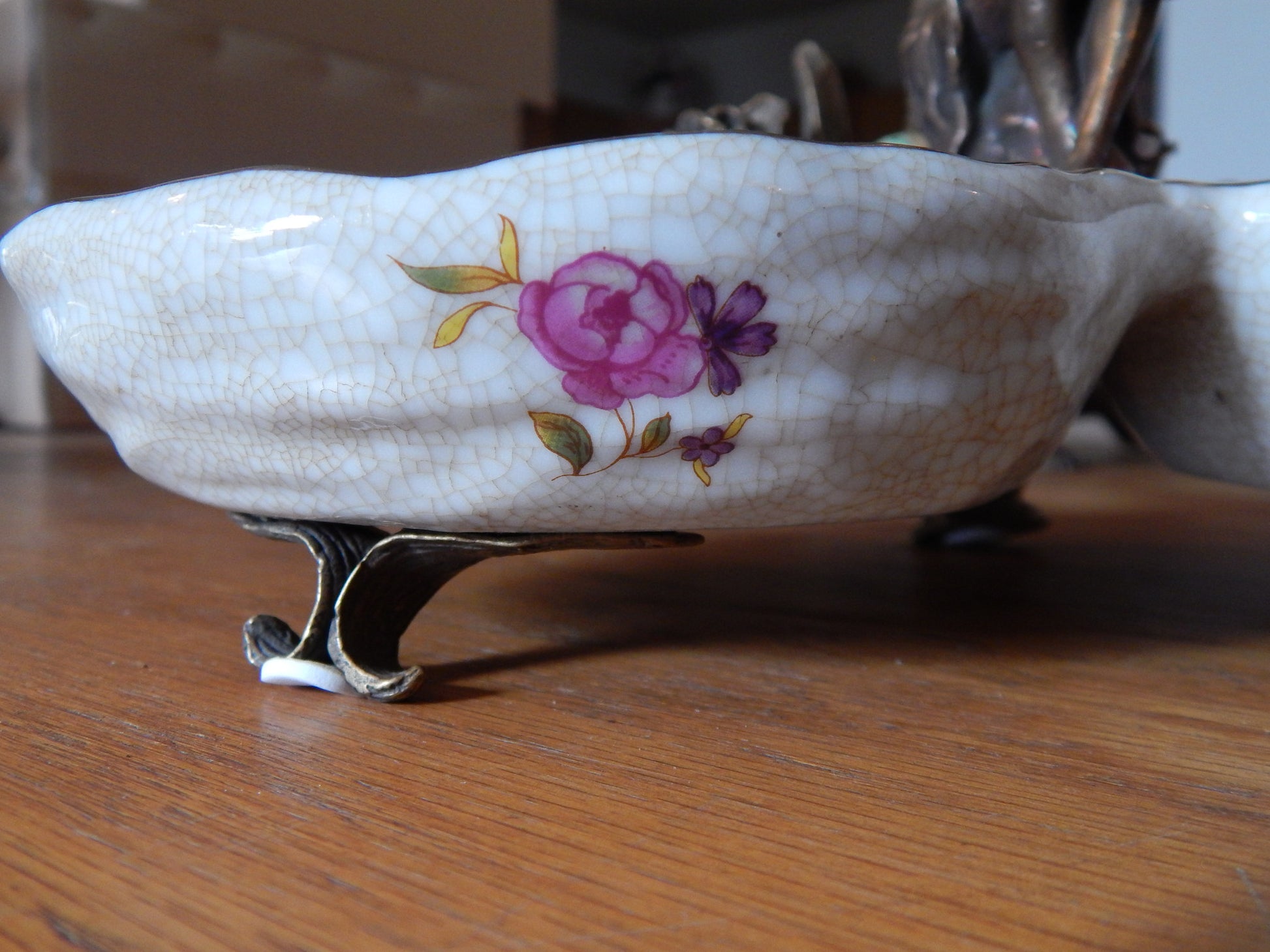 Sevres Porcelain - Pink Bowls French w/ Gilt Bronze Ormolu Lady-Jantiques LLC.