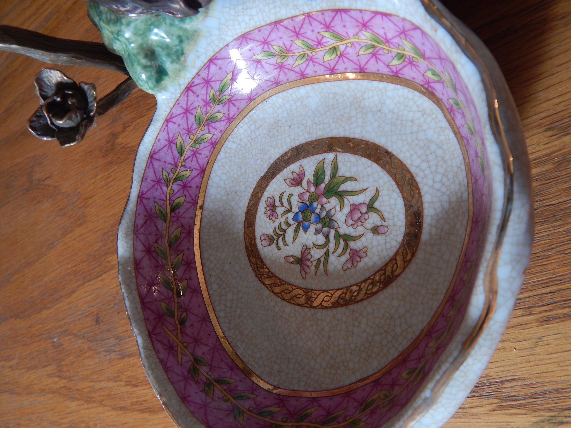 Sevres Porcelain - Pink Bowls French w/ Gilt Bronze Ormolu Lady-Jantiques LLC.