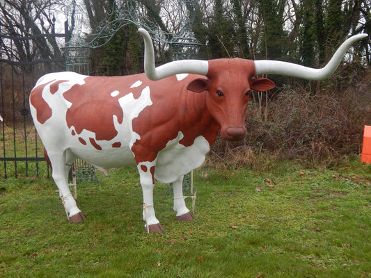 Life Size Longhorn Steer Polyresin Longhorn Steer-Jantiques LLC.