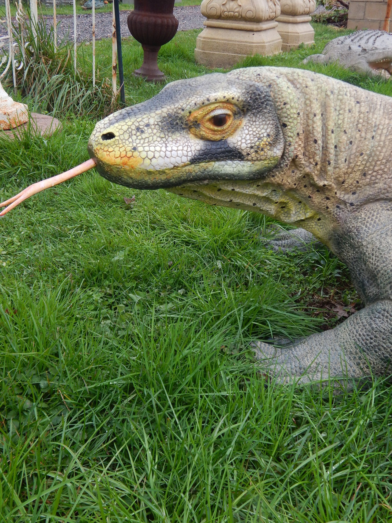 Statue - Life Size Reptile Komodo Dragon-Jantiques LLC.