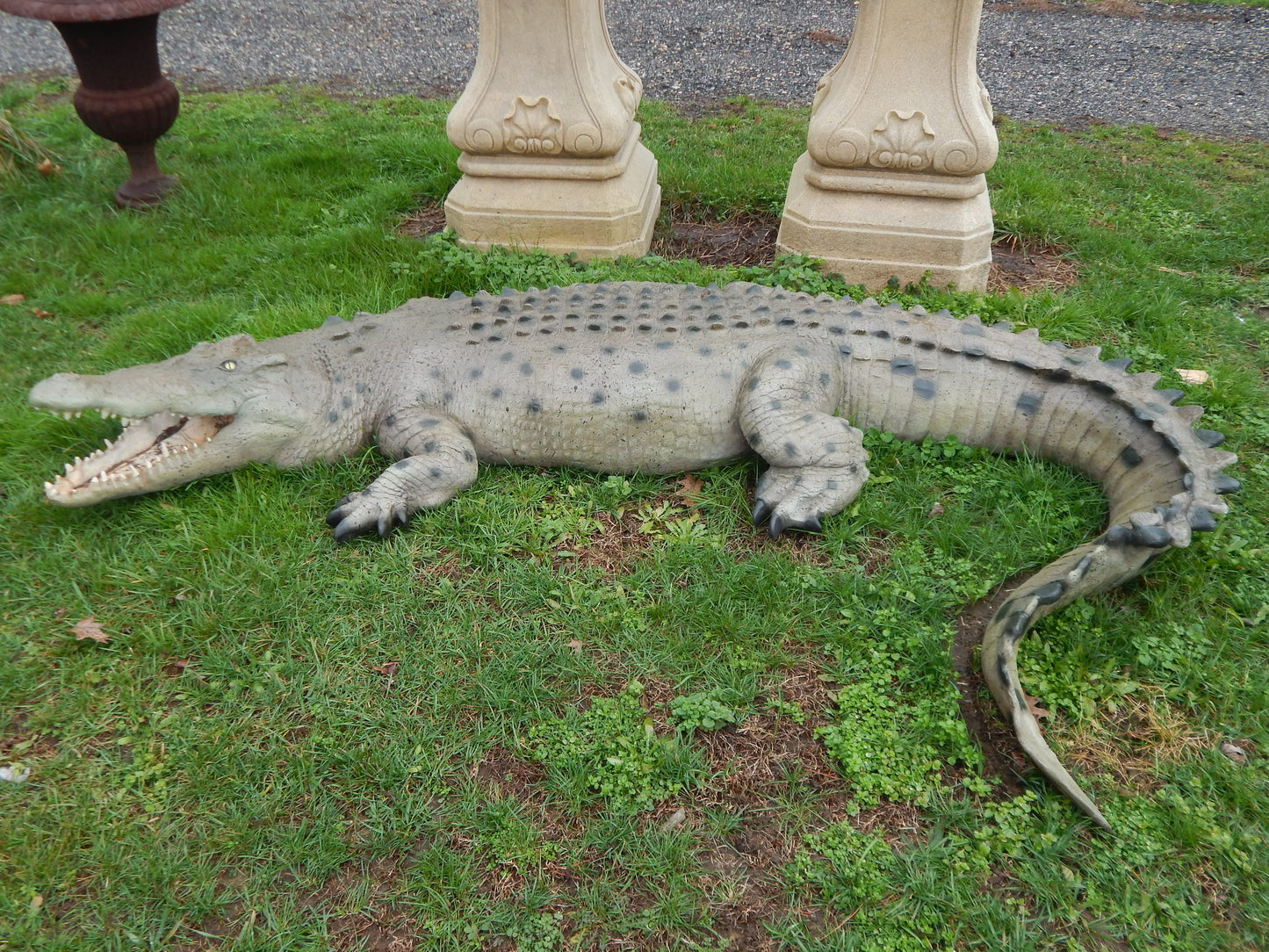 Statue - Life Size 12ft Crocodile-Jantiques LLC.