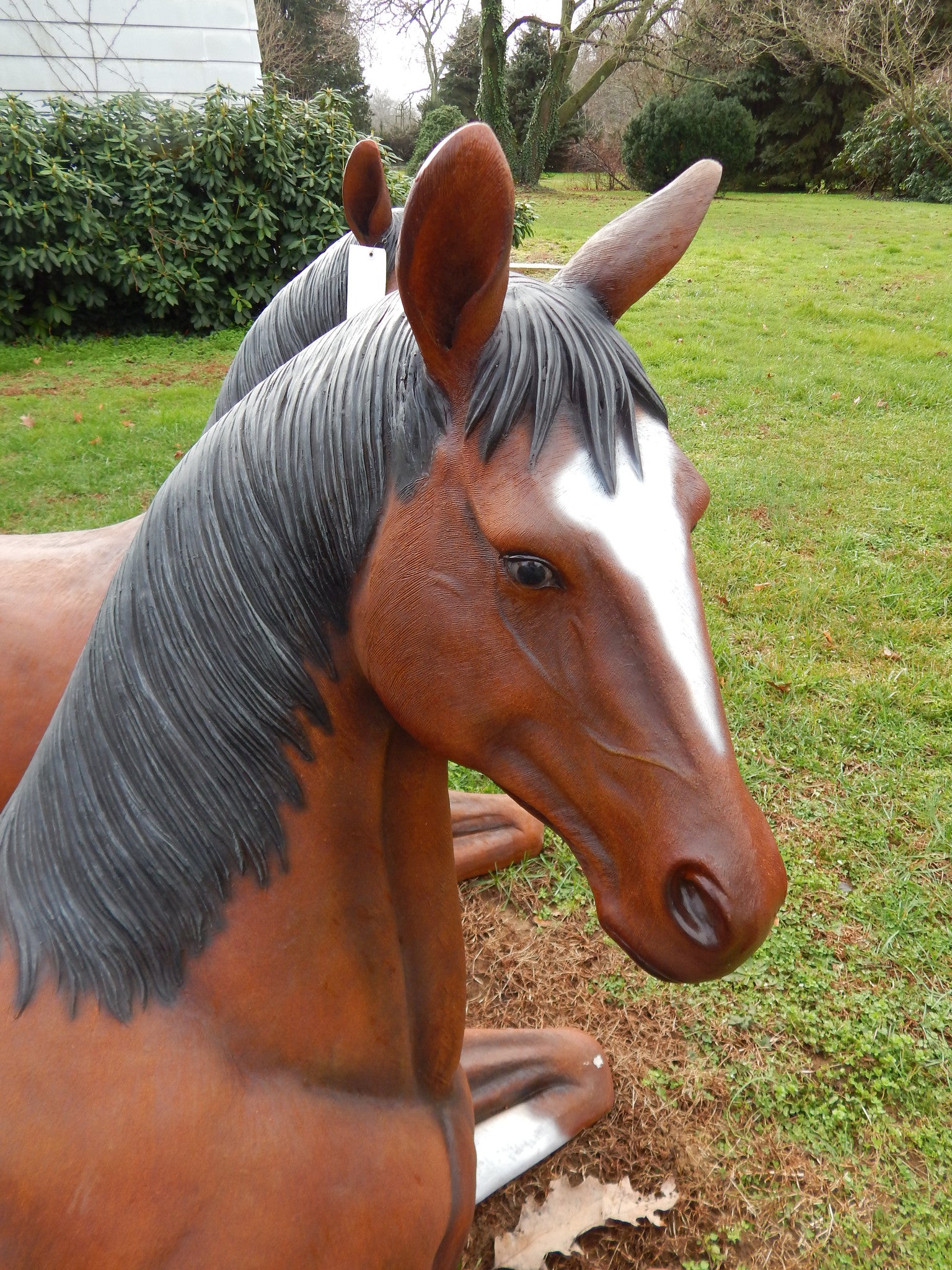 Lying Down Horse Display Statue-Jantiques LLC.