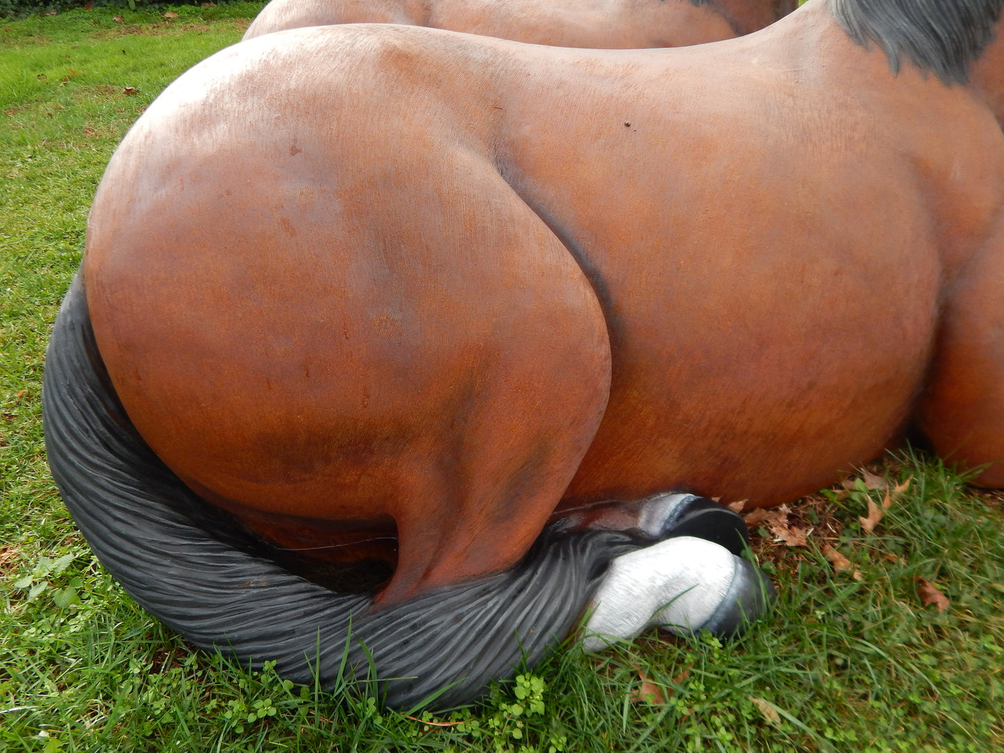 Lying Down Horse Display Statue-Jantiques LLC.