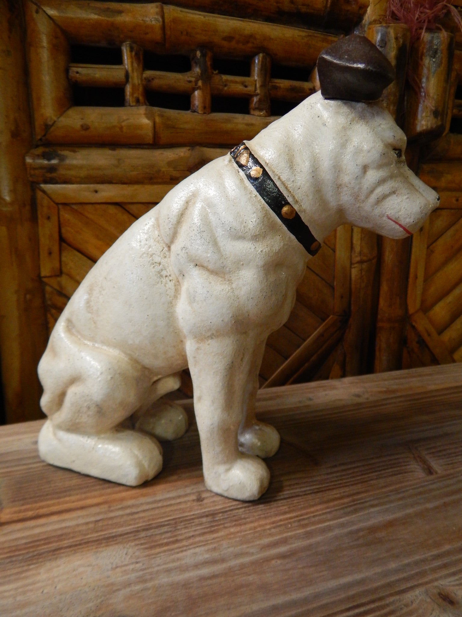 Cast Iron Bank - Small RCA Nipper Dog Still-Jantiques LLC.