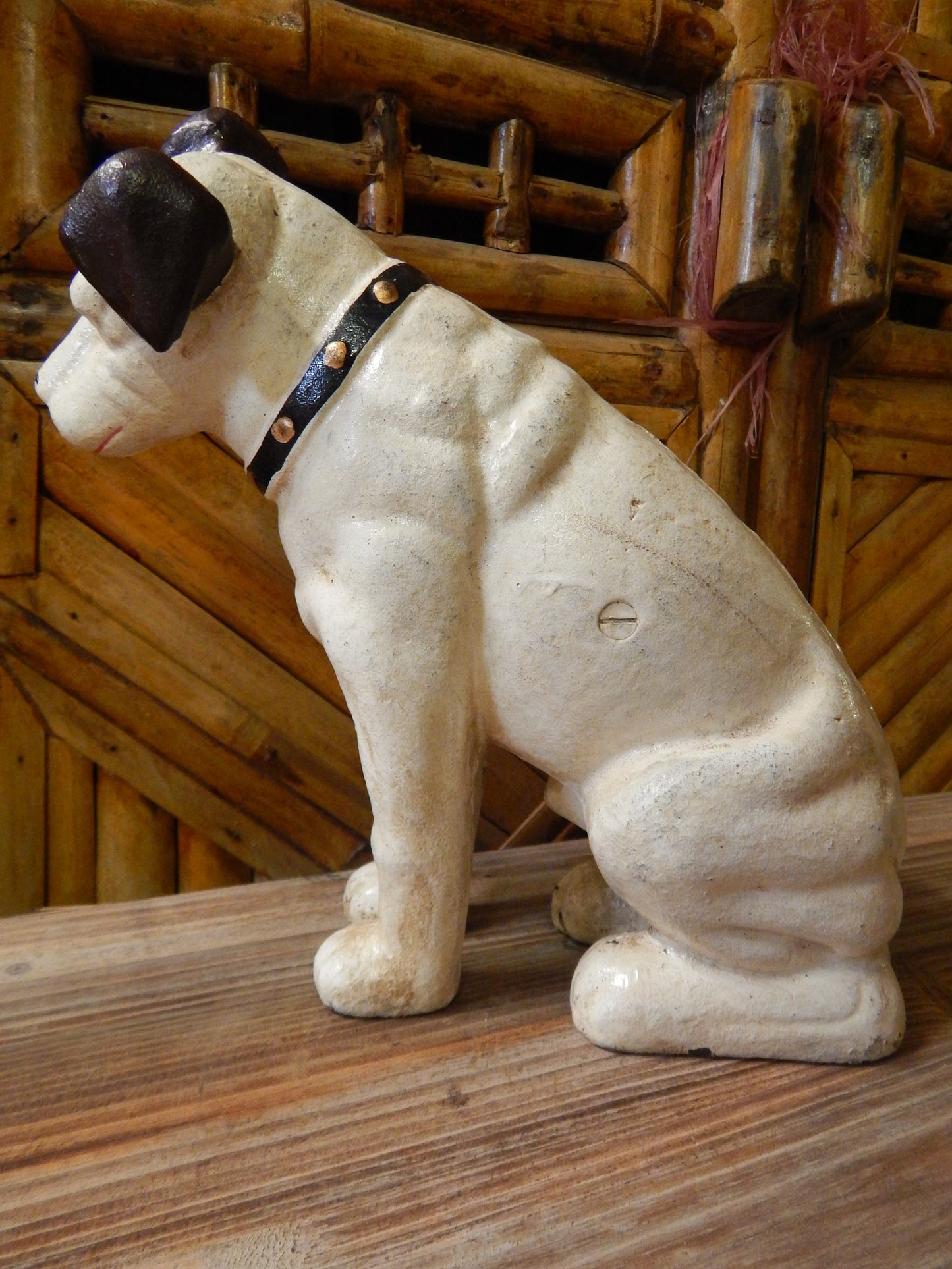 Cast Iron Bank - Small RCA Nipper Dog Still-Jantiques LLC.