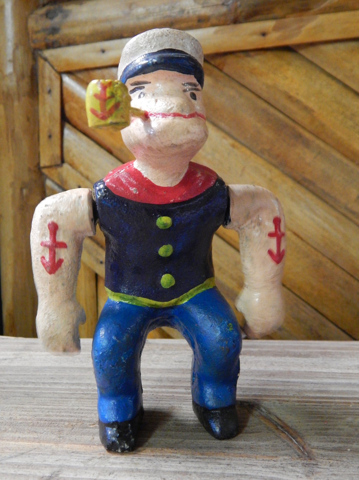 Cast Iron Figurine - Popeye Motorcycle Patrol-Jantiques LLC.