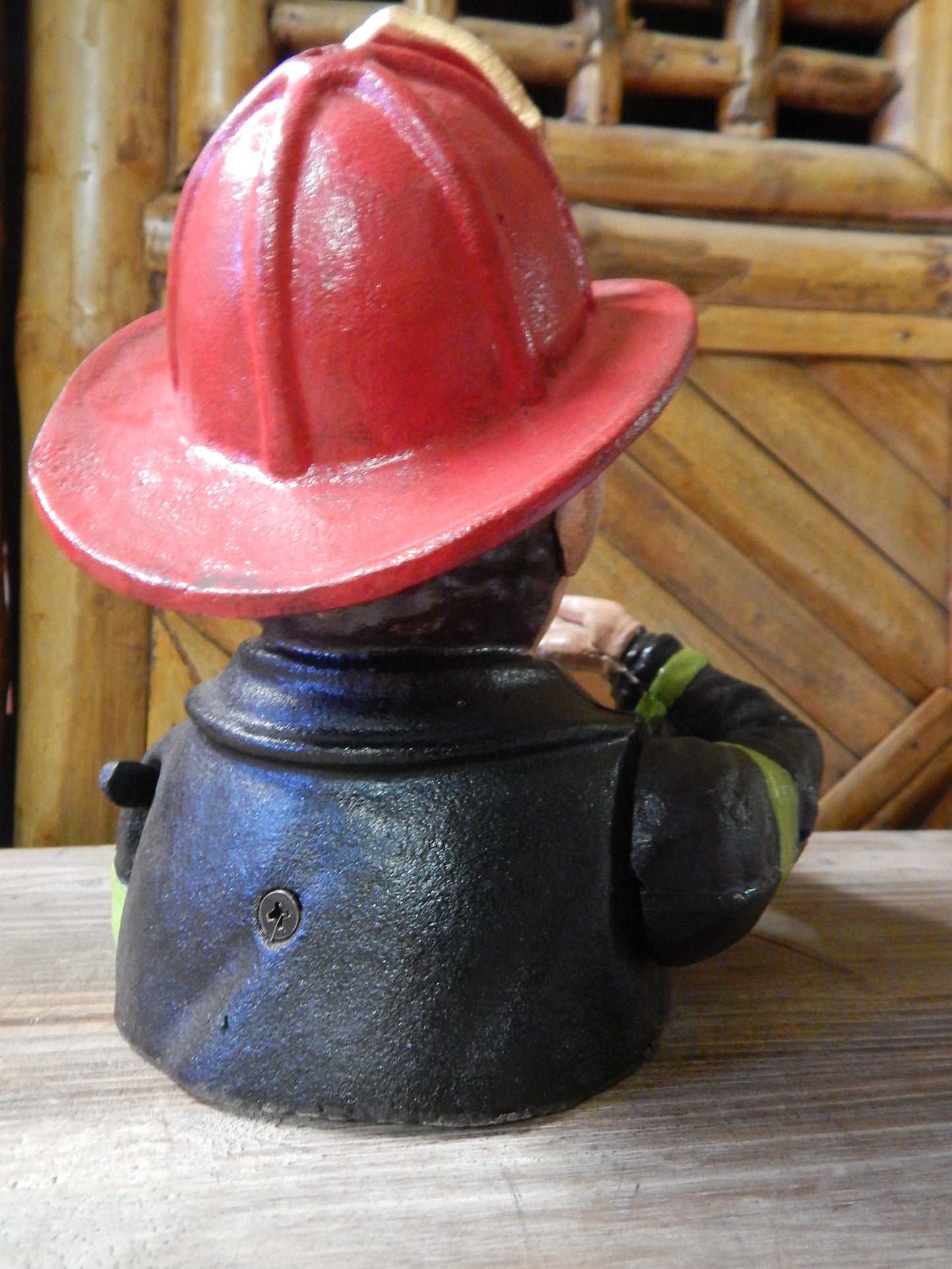 Fireman Cast Iron Mechanical Bank - Fire Man-Jantiques LLC.