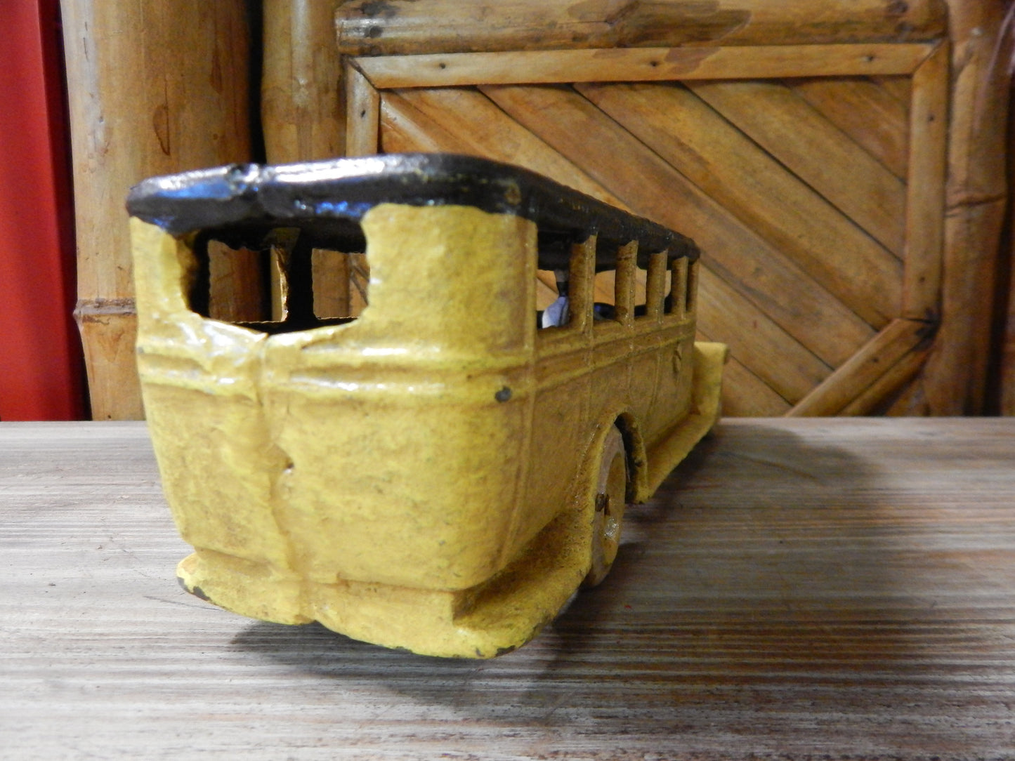 Cast Iron Figurine - Yellow OMNI Bus-Jantiques LLC.