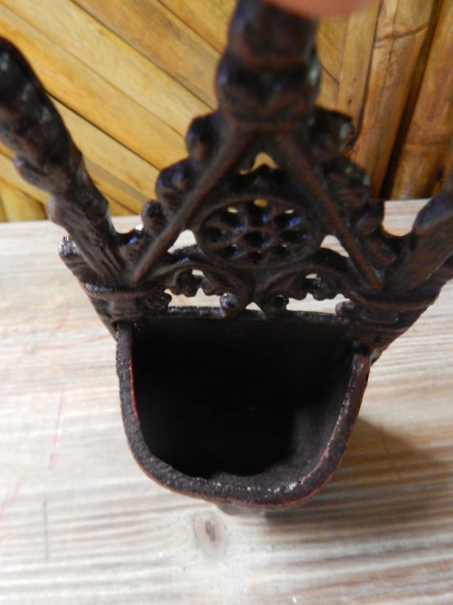 Cast Iron Wall Pocket - Gothic Grouchy Face-Jantiques LLC.