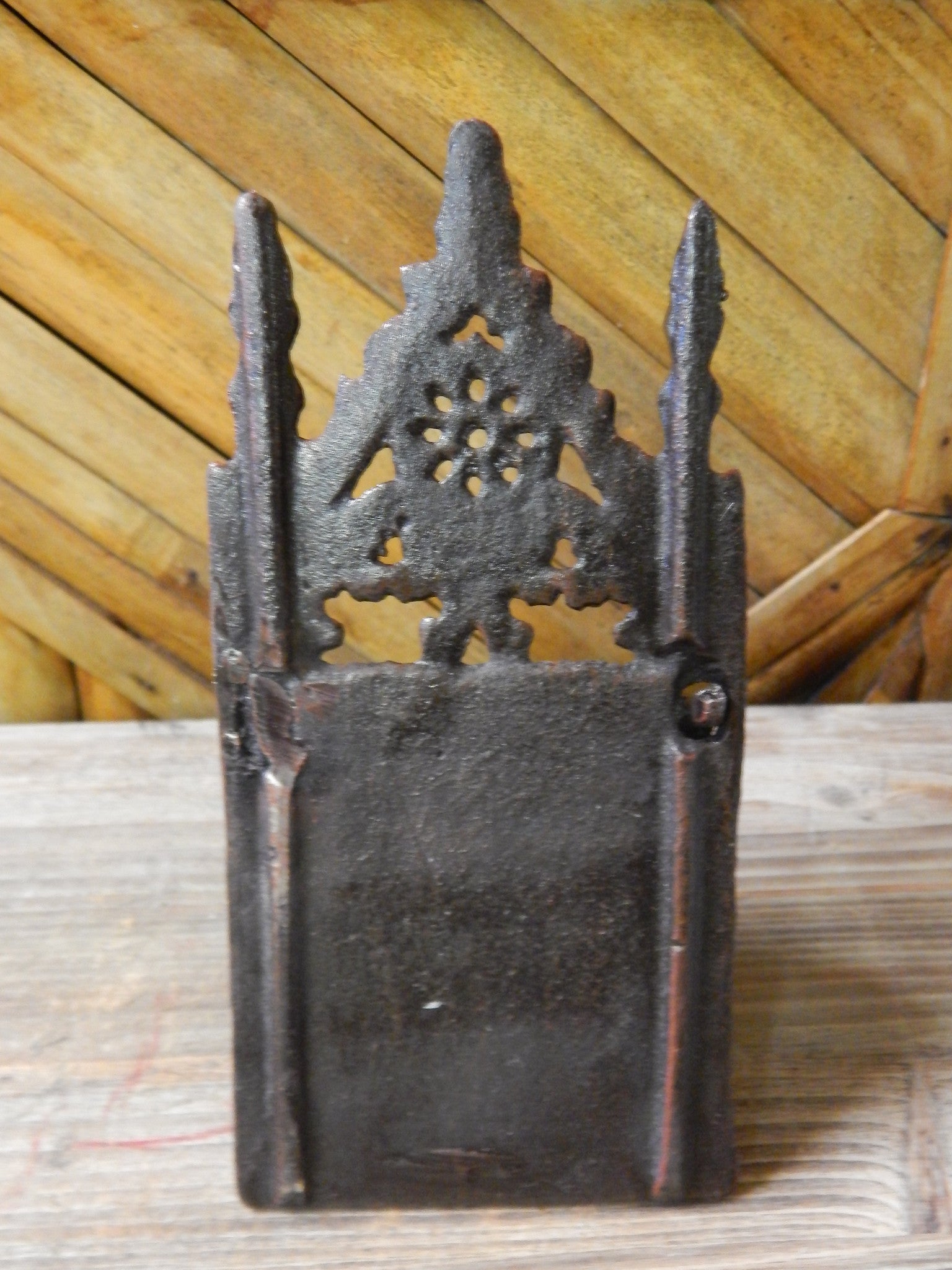 Cast Iron Wall Pocket - Gothic Grouchy Face-Jantiques LLC.