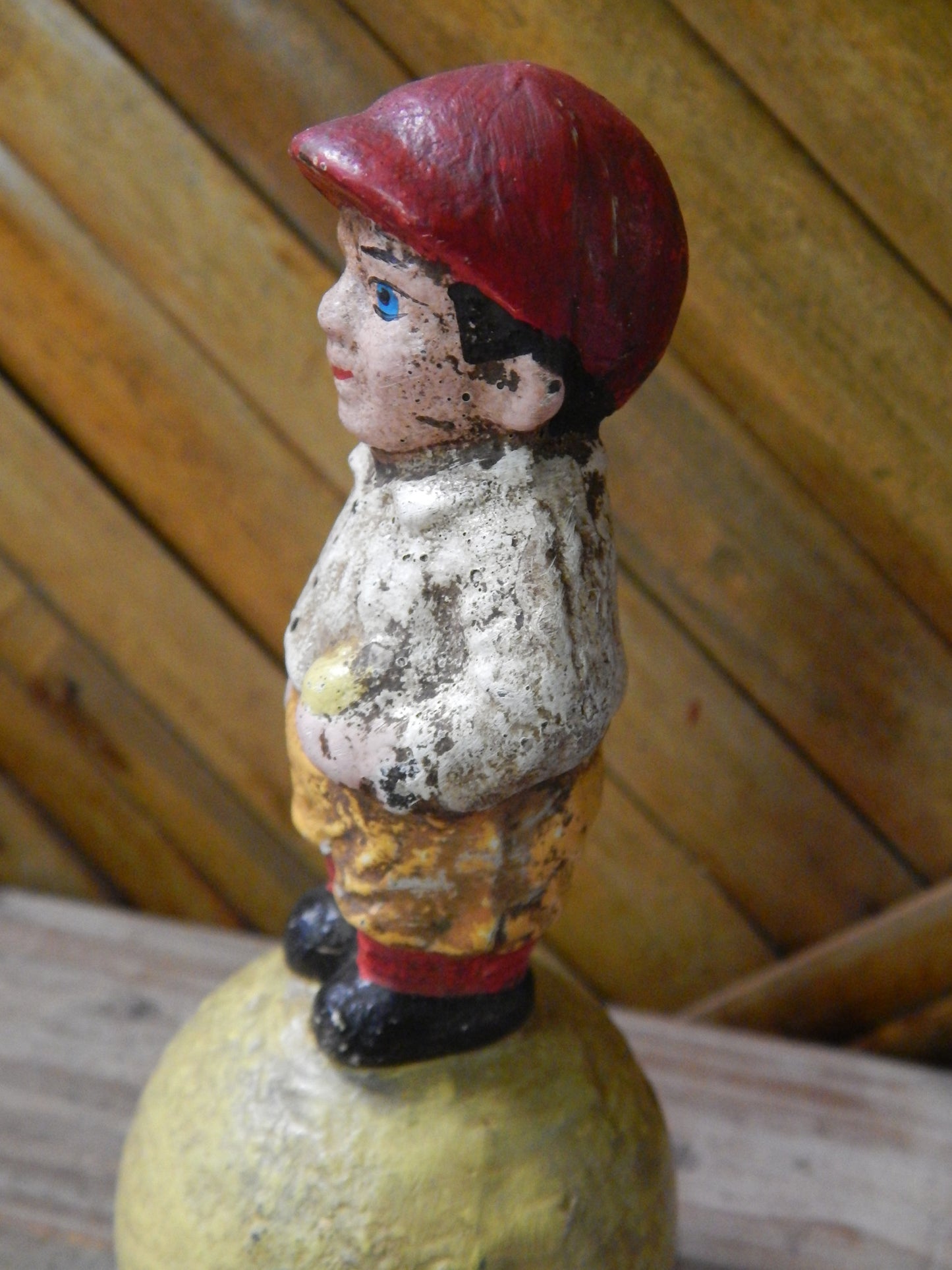 Baseball Cast Iron Bank - Baseball Mascot Still Bank Hubley-Jantiques LLC.