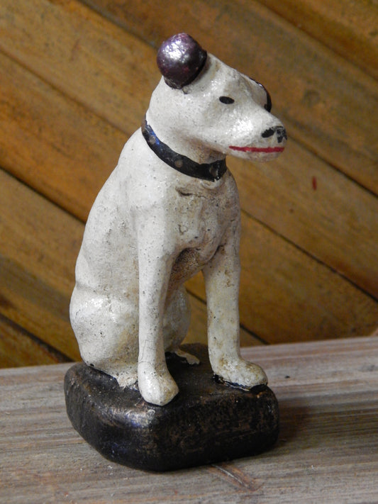 Nipper Dog Cast Iron PaperWeight Statue - Nipper Dog RCA-Jantiques LLC.