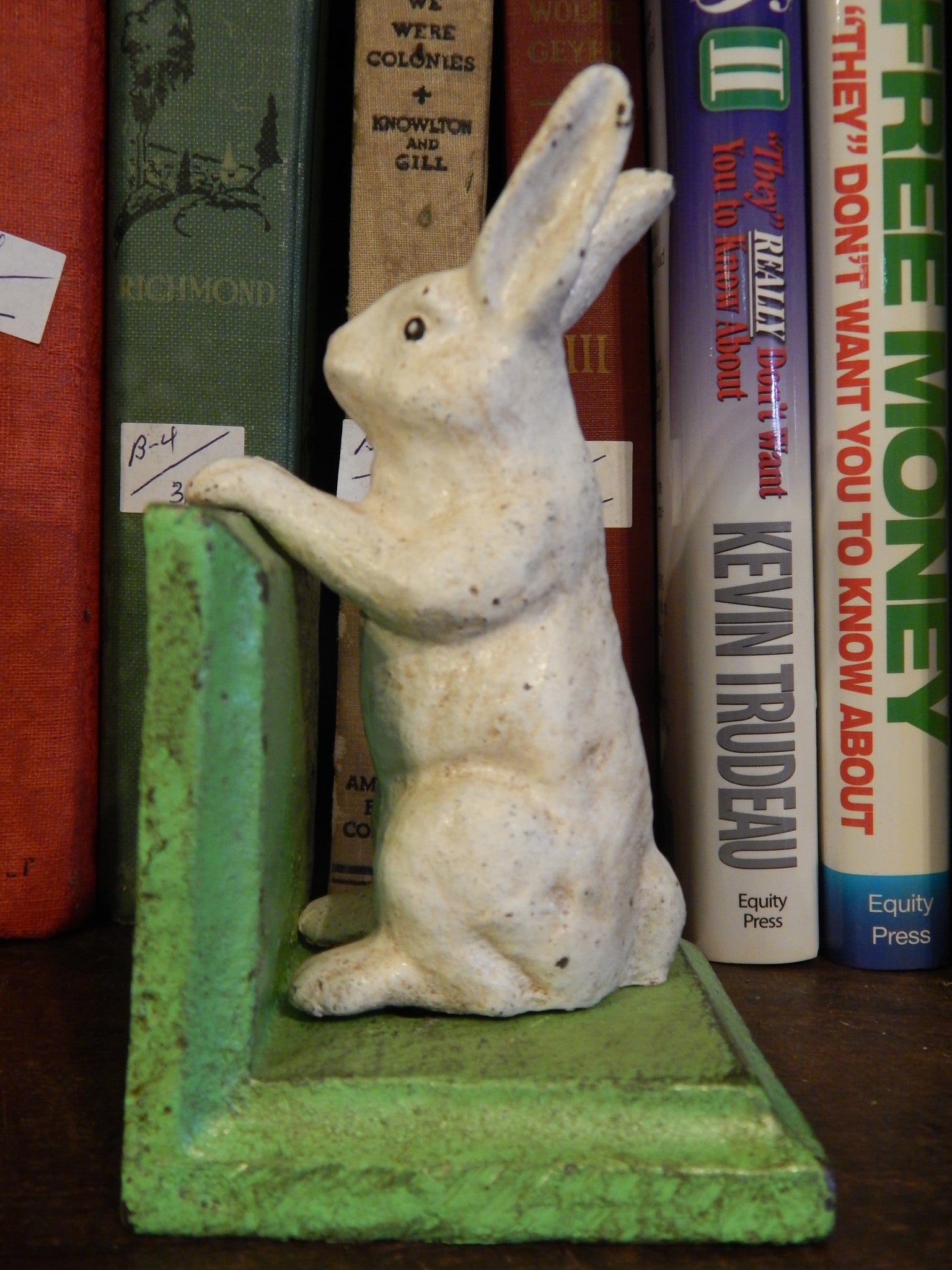 Book End - Cast Iron Pair Rabbit-Jantiques LLC.