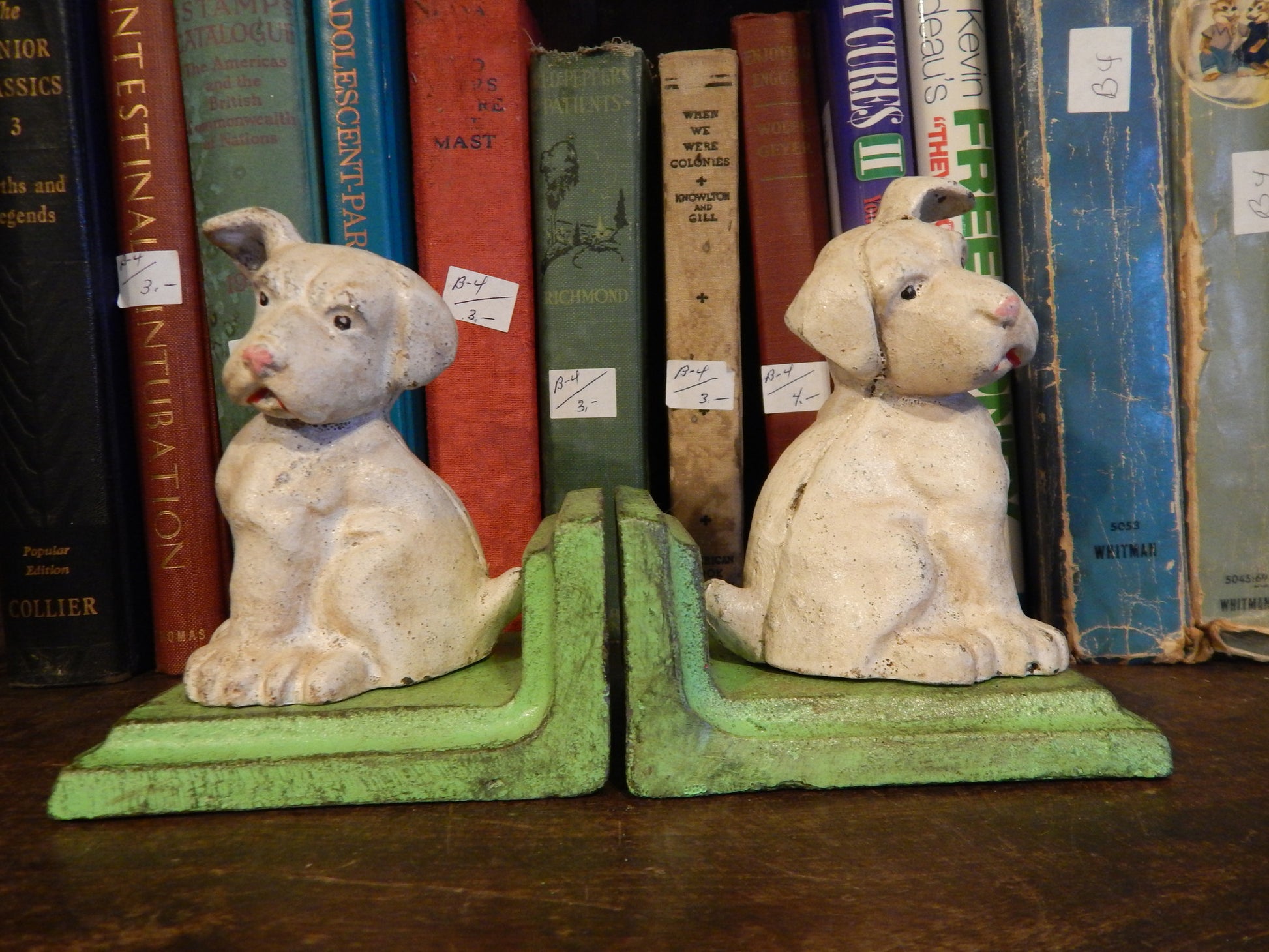 Bookends -Cast Iron Pair Vintage Dogs-Jantiques LLC.