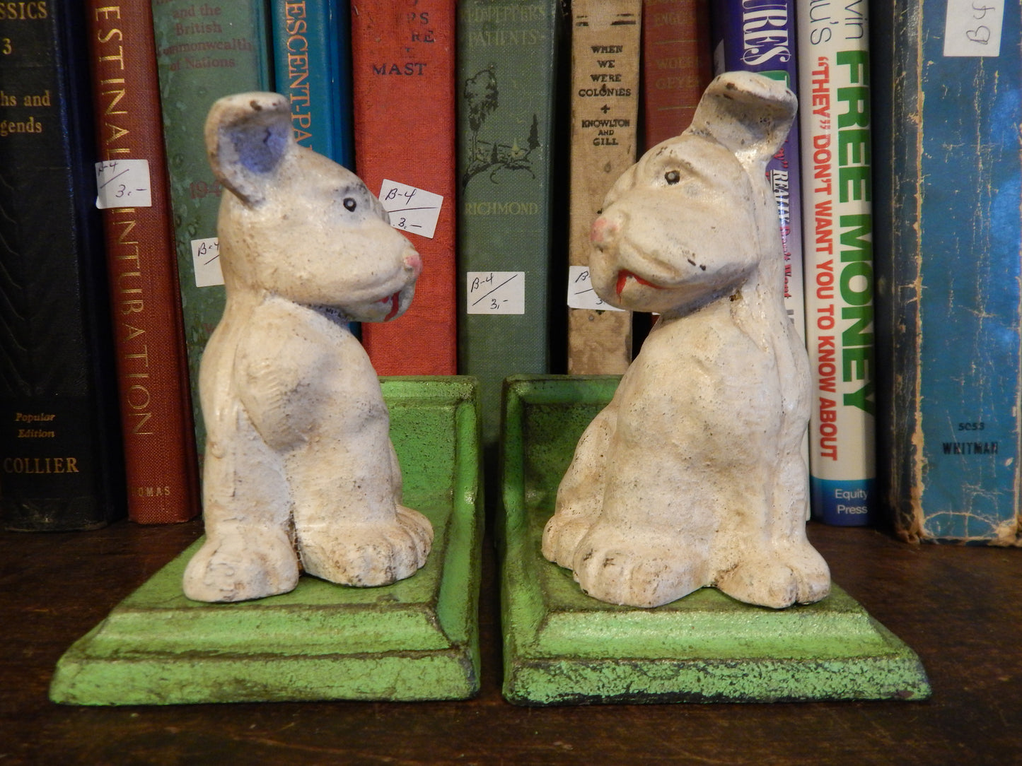 Bookends -Cast Iron Pair Vintage Dogs-Jantiques LLC.