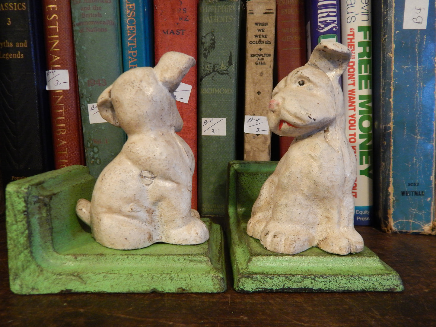 Bookends -Cast Iron Pair Vintage Dogs-Jantiques LLC.