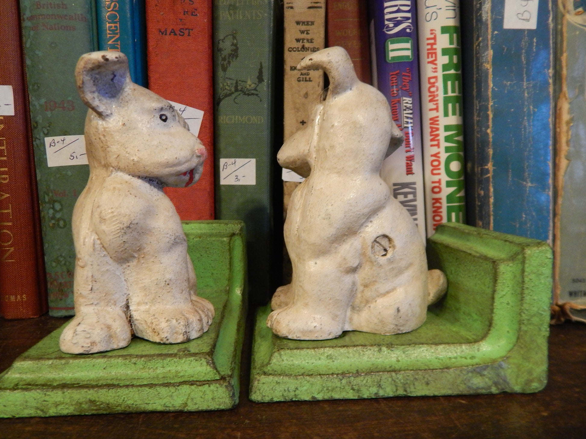 Bookends -Cast Iron Pair Vintage Dogs-Jantiques LLC.