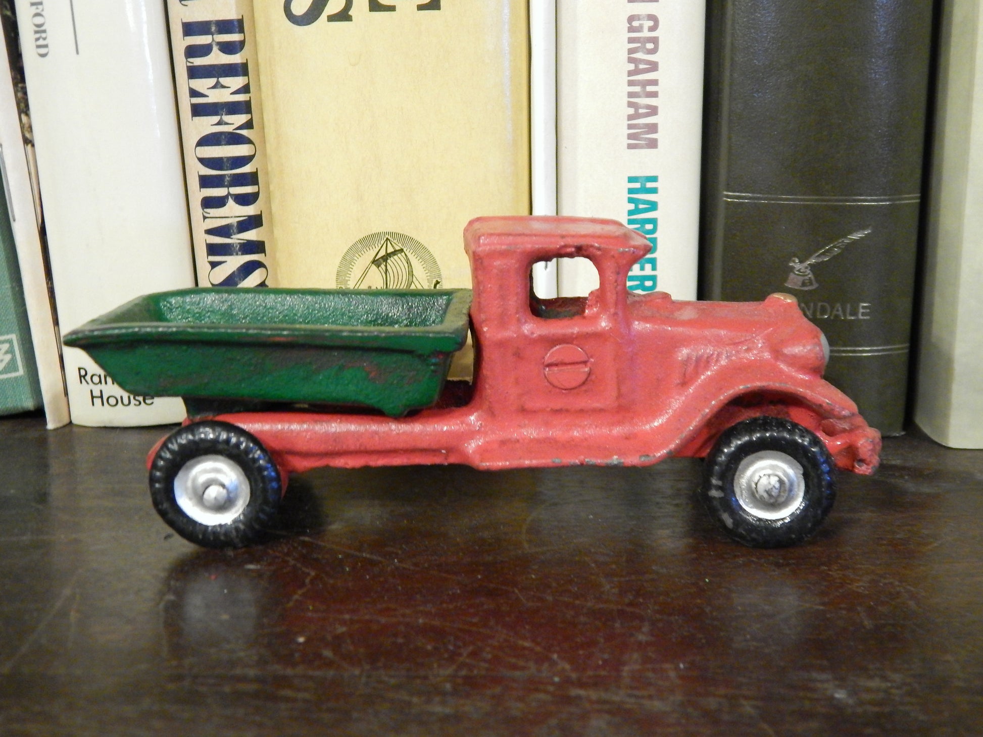 Cast Iron Figurine - Red Dump Truck-Jantiques LLC.