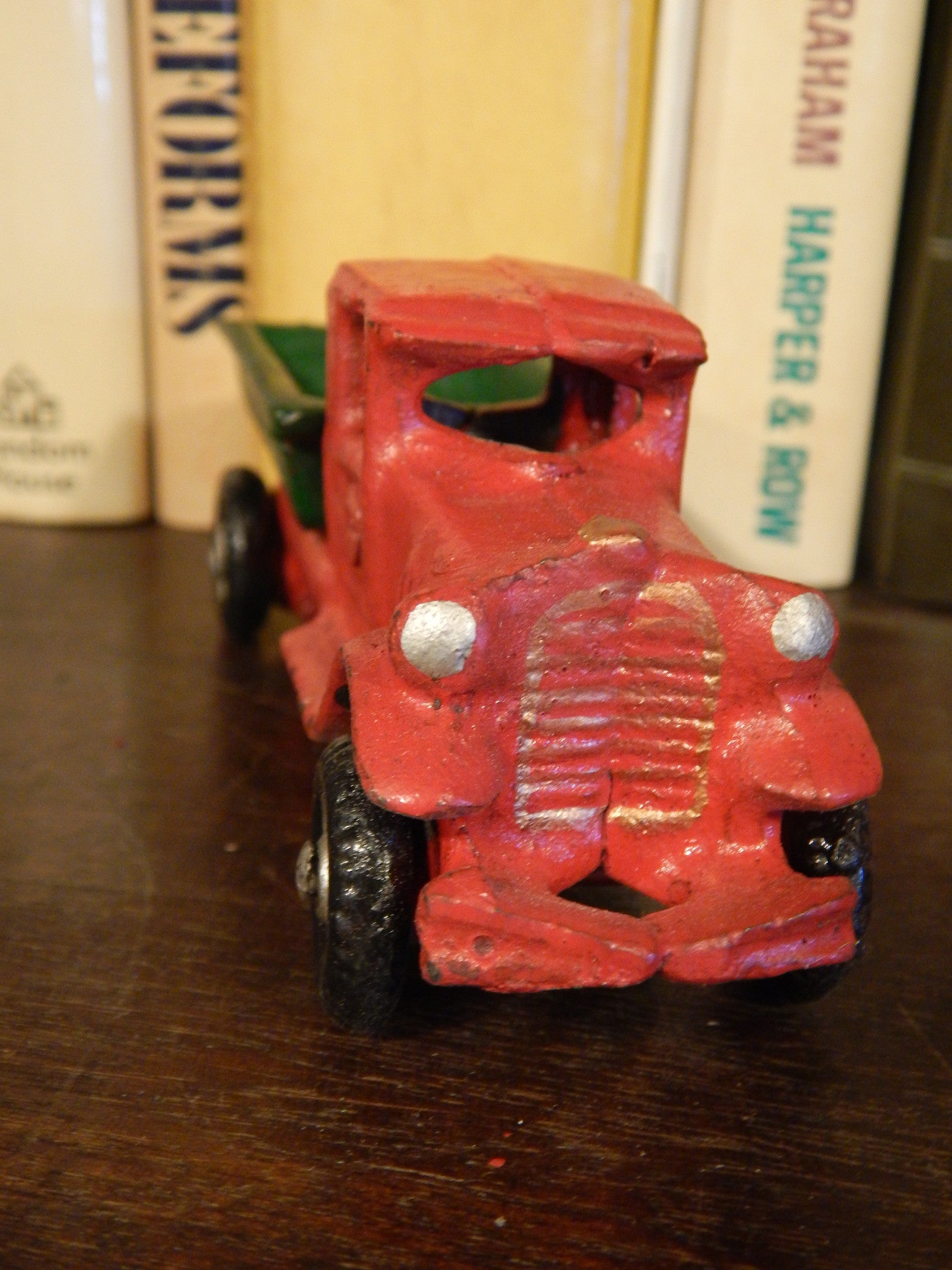 Cast Iron Figurine - Red Dump Truck-Jantiques LLC.