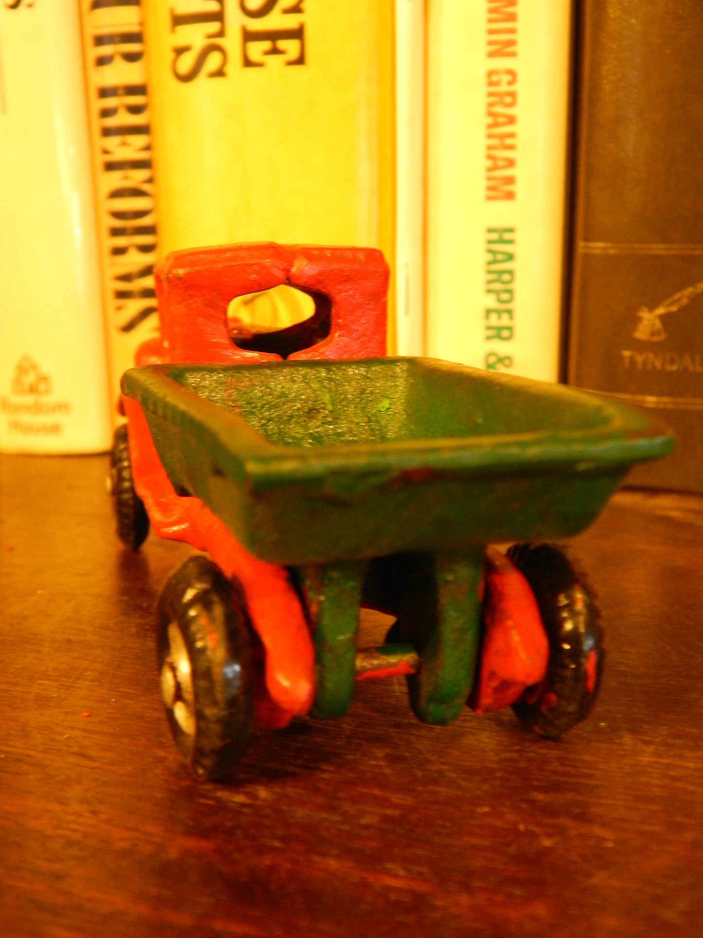 Cast Iron Figurine - Red Dump Truck-Jantiques LLC.