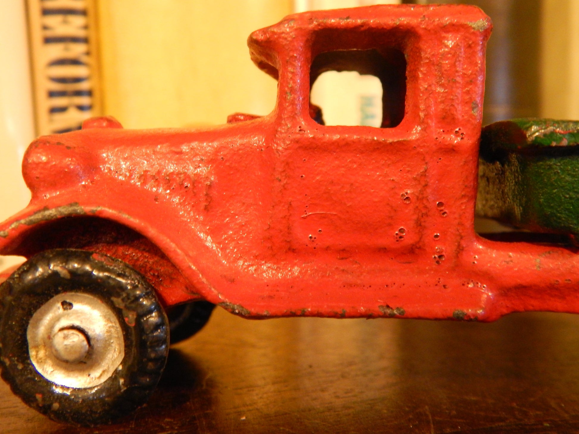 Cast Iron Figurine - Red Dump Truck-Jantiques LLC.