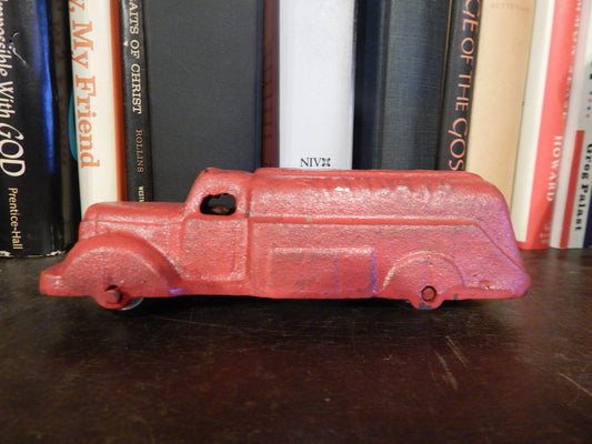 Cast Iron Figurine - Standard Oil Tank Truck Toy Red-Jantiques LLC.