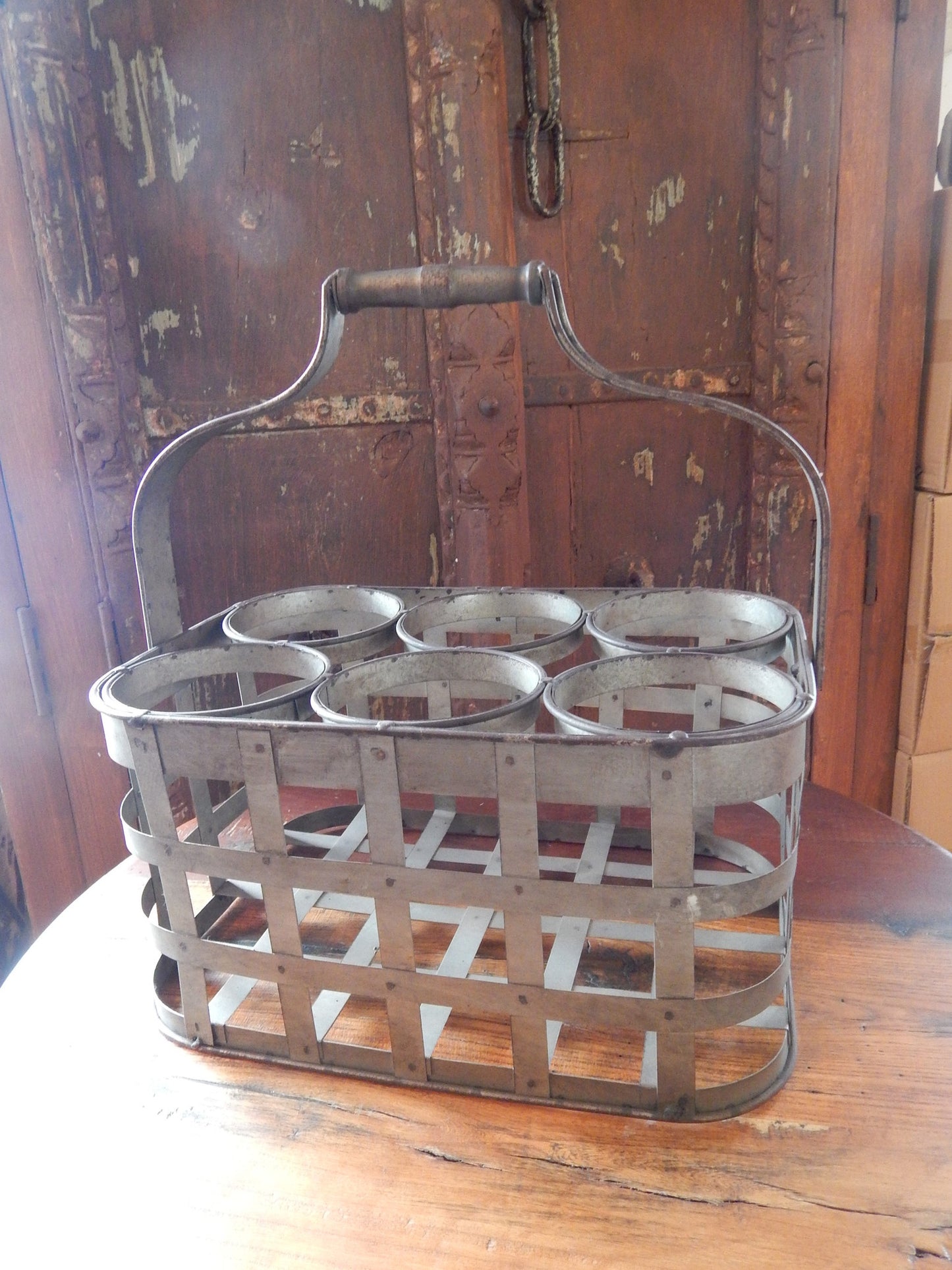 Metal Tin - Wine Rack Carrier-Jantiques LLC.