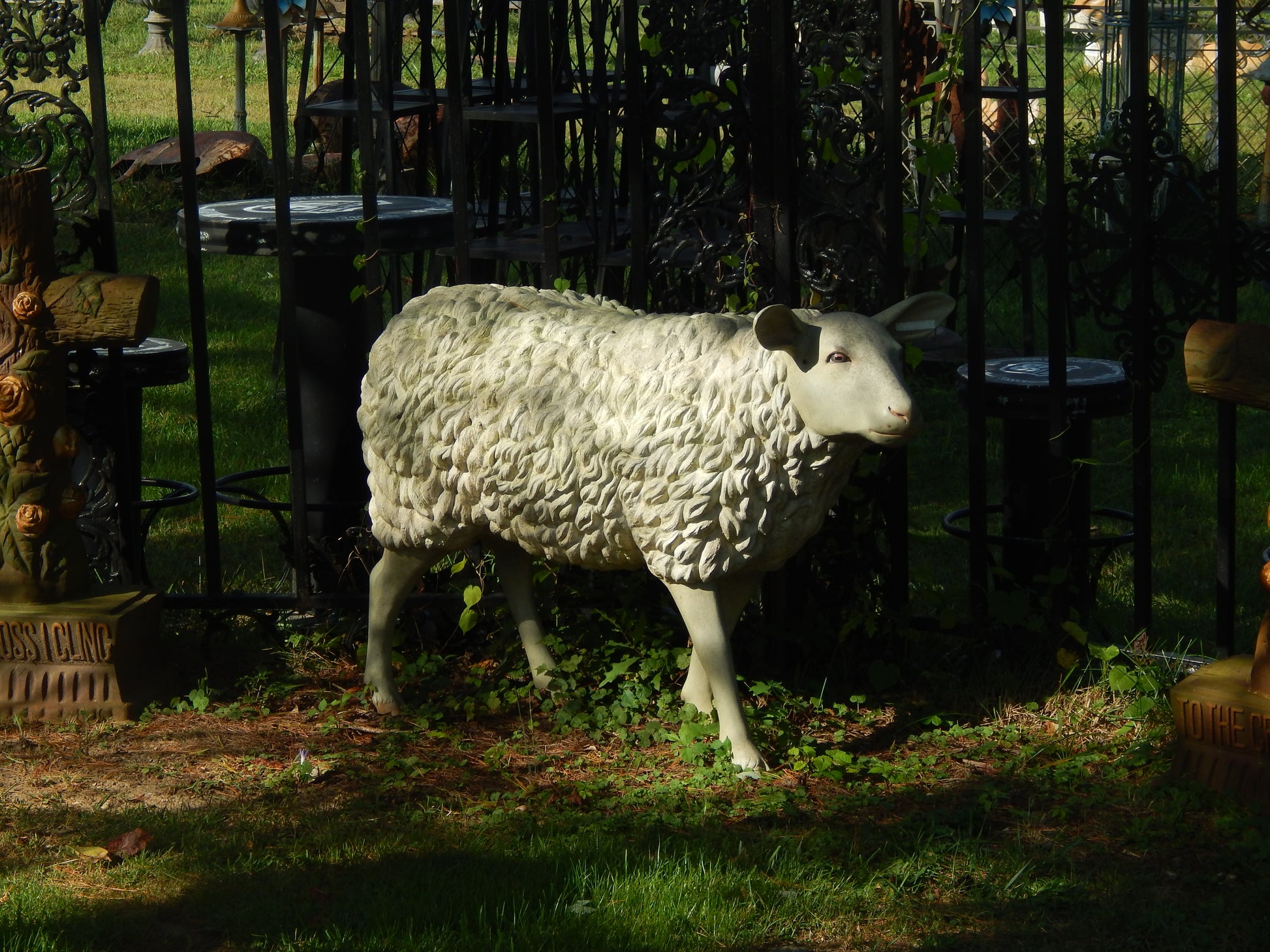 Statue - Life Size White Sheep-Jantiques LLC.