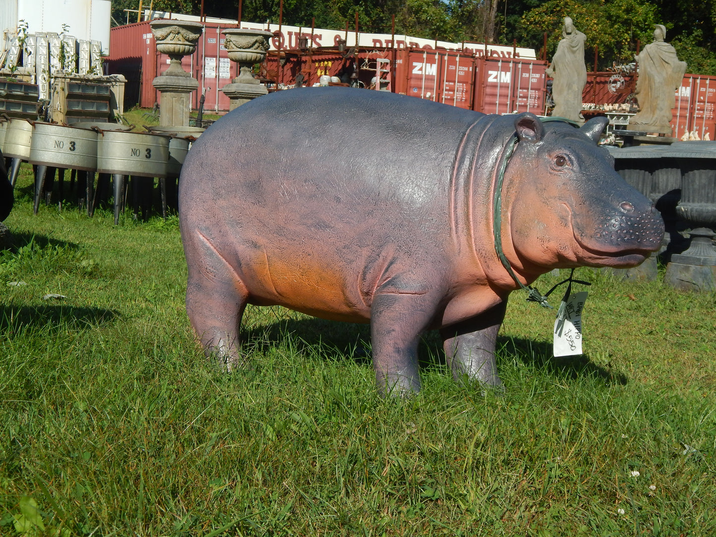 Statue - Life Size Small Hippo-Jantiques LLC.