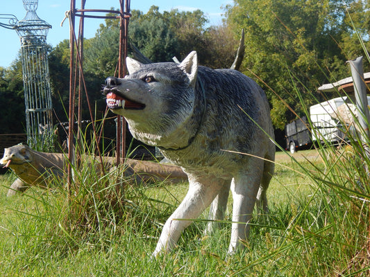 Statue - Life Size Wolves-Jantiques LLC.