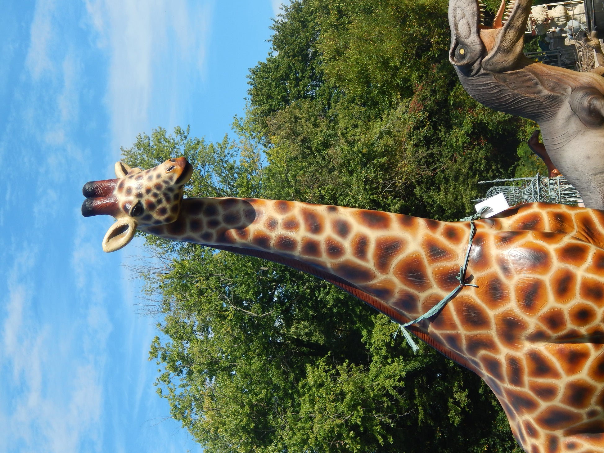 Statue - Life Size 12 feet Tall Giraffe-Jantiques LLC.