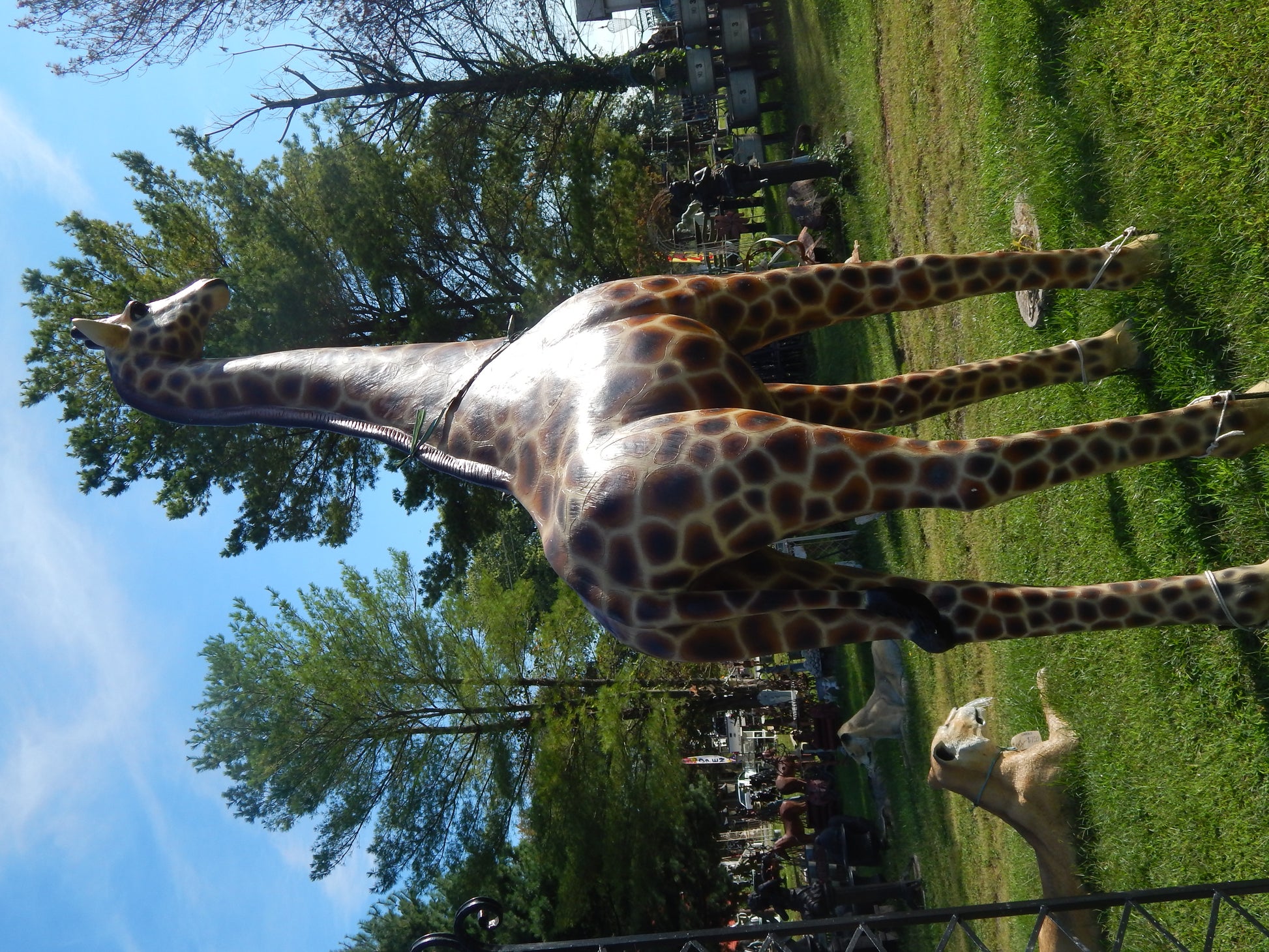 Statue - Life Size 12 feet Tall Giraffe-Jantiques LLC.