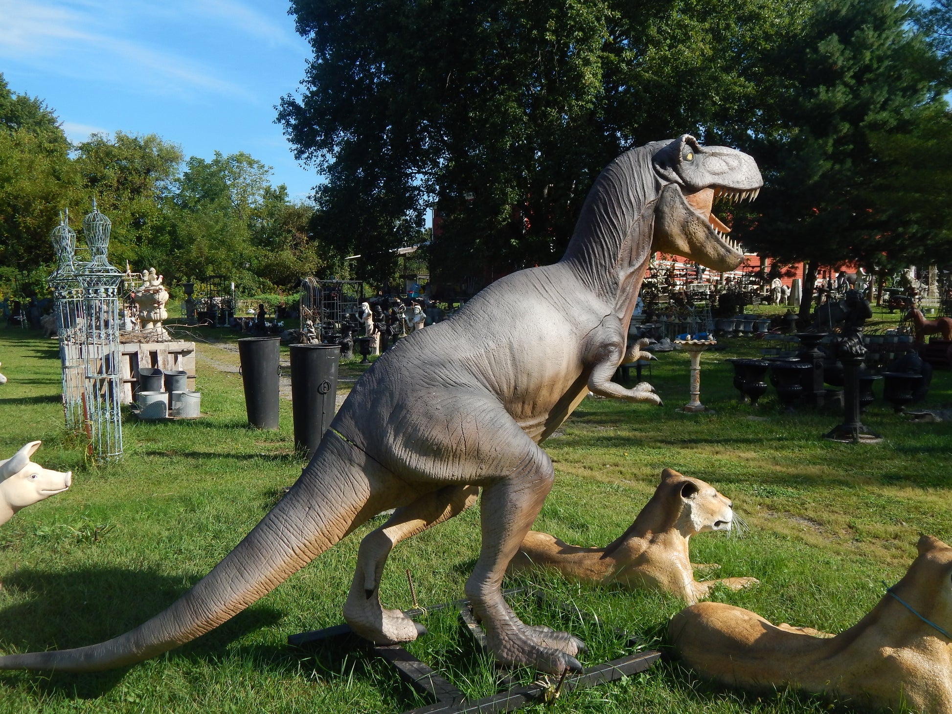 Statue - Life Size 7ft Dinosaur T-Rex-Jantiques LLC.