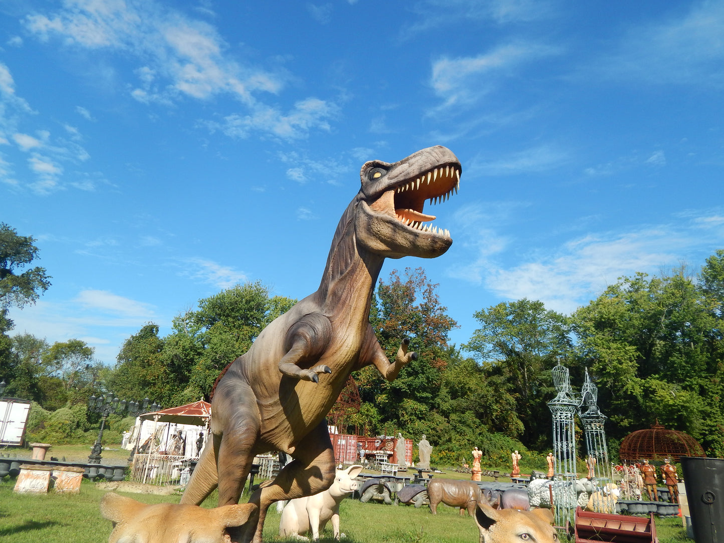 Statue - Life Size 7ft Dinosaur T-Rex-Jantiques LLC.