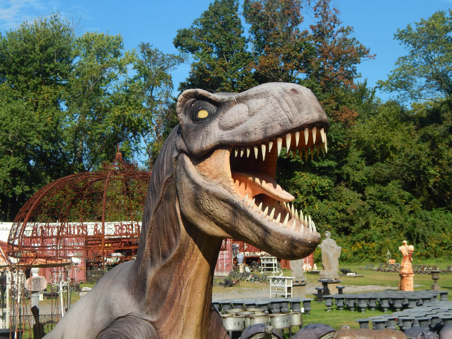 Statue - Life Size 7ft Dinosaur T-Rex-Jantiques LLC.